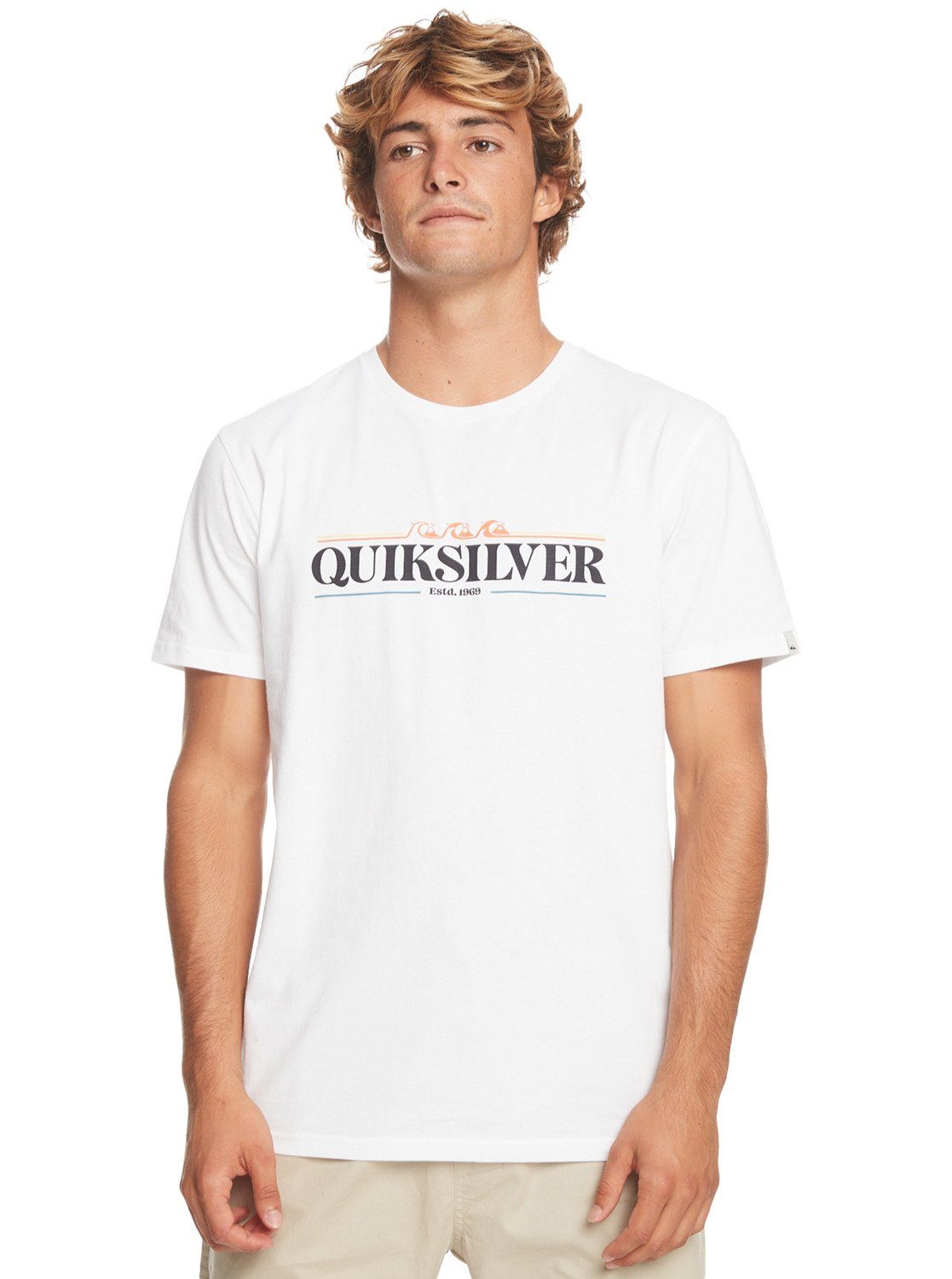 Line T-Shirt Gradient White Quiksilver