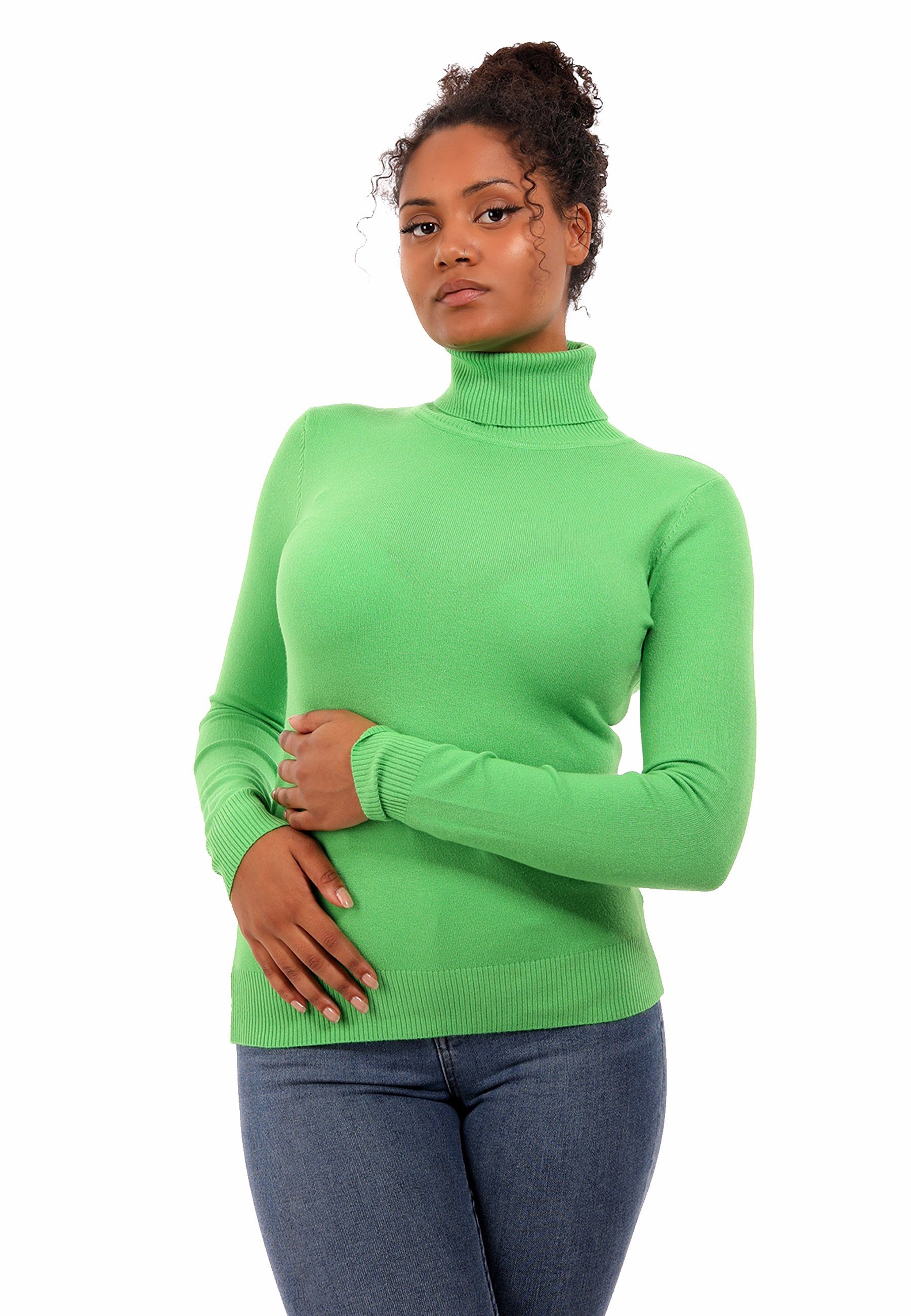 YC Fashion & Style Rollkragenpullover Basic Rollkragen Pullover Casual Rolli Freizeit Elegant (1-tlg) in Unifarbe