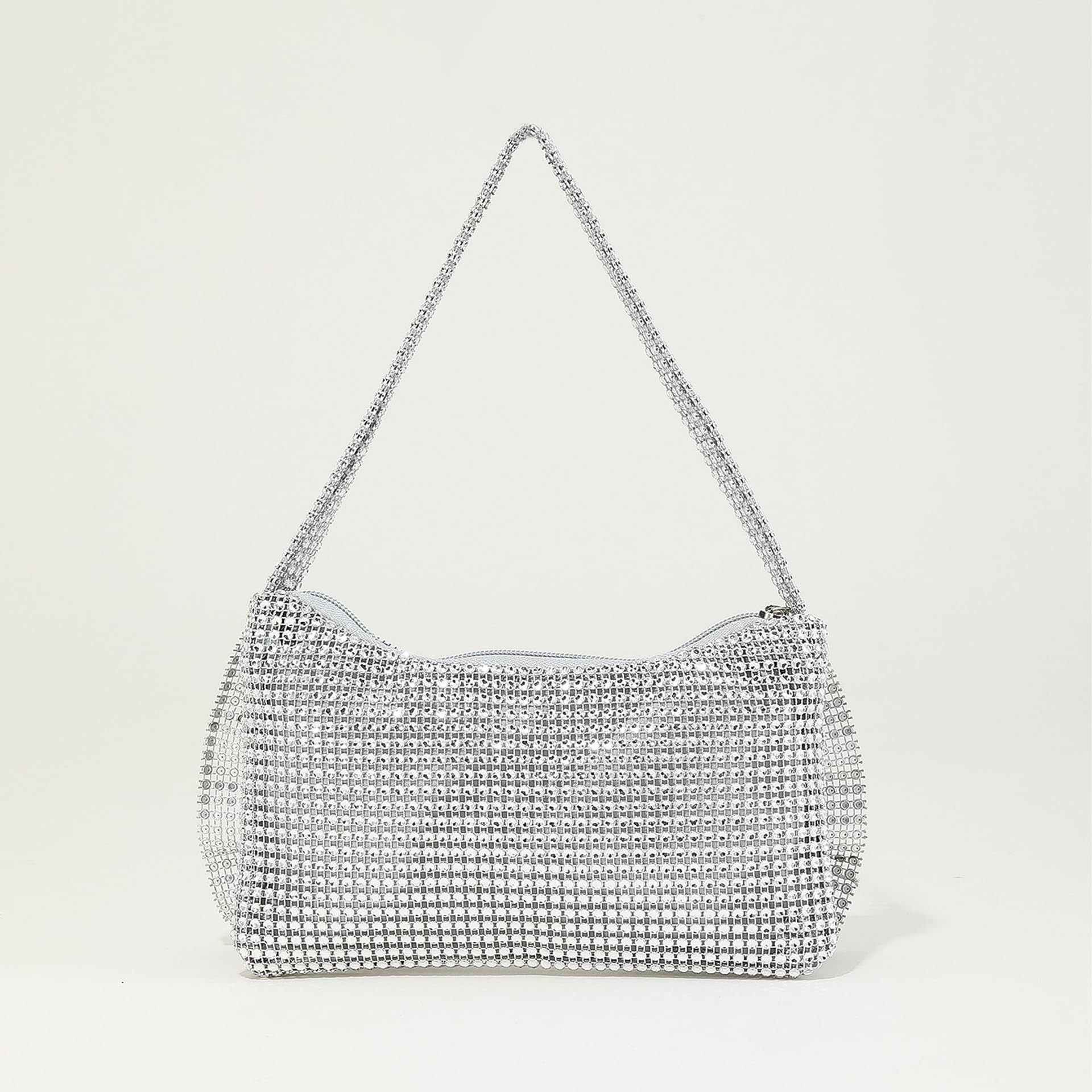 Zaewry Clutch Damen Abendtasche mit Schleife – Glitzernde Strass Handtasche, für Fest, Hochzeit & Party – Elegante Abendtasche für Frauen