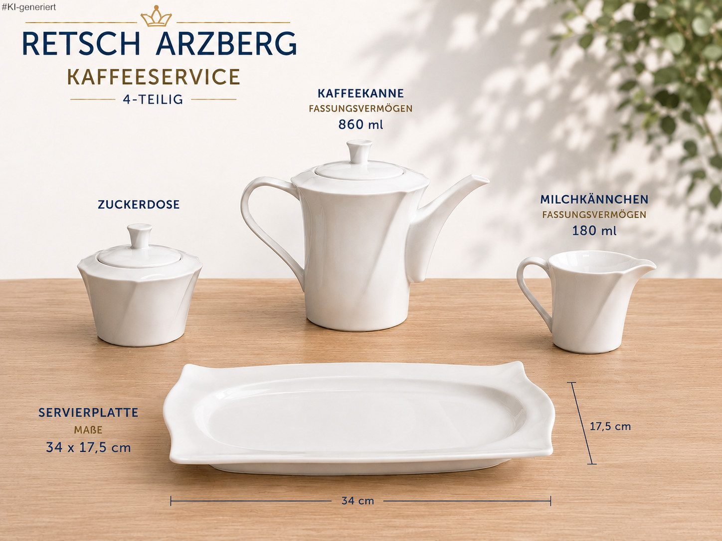 Retsch Arzberg Kaffeeservice 16-teilig – Tassen (200 ml oder 260 ml), 6 Personen, Spülmaschinengeeignet