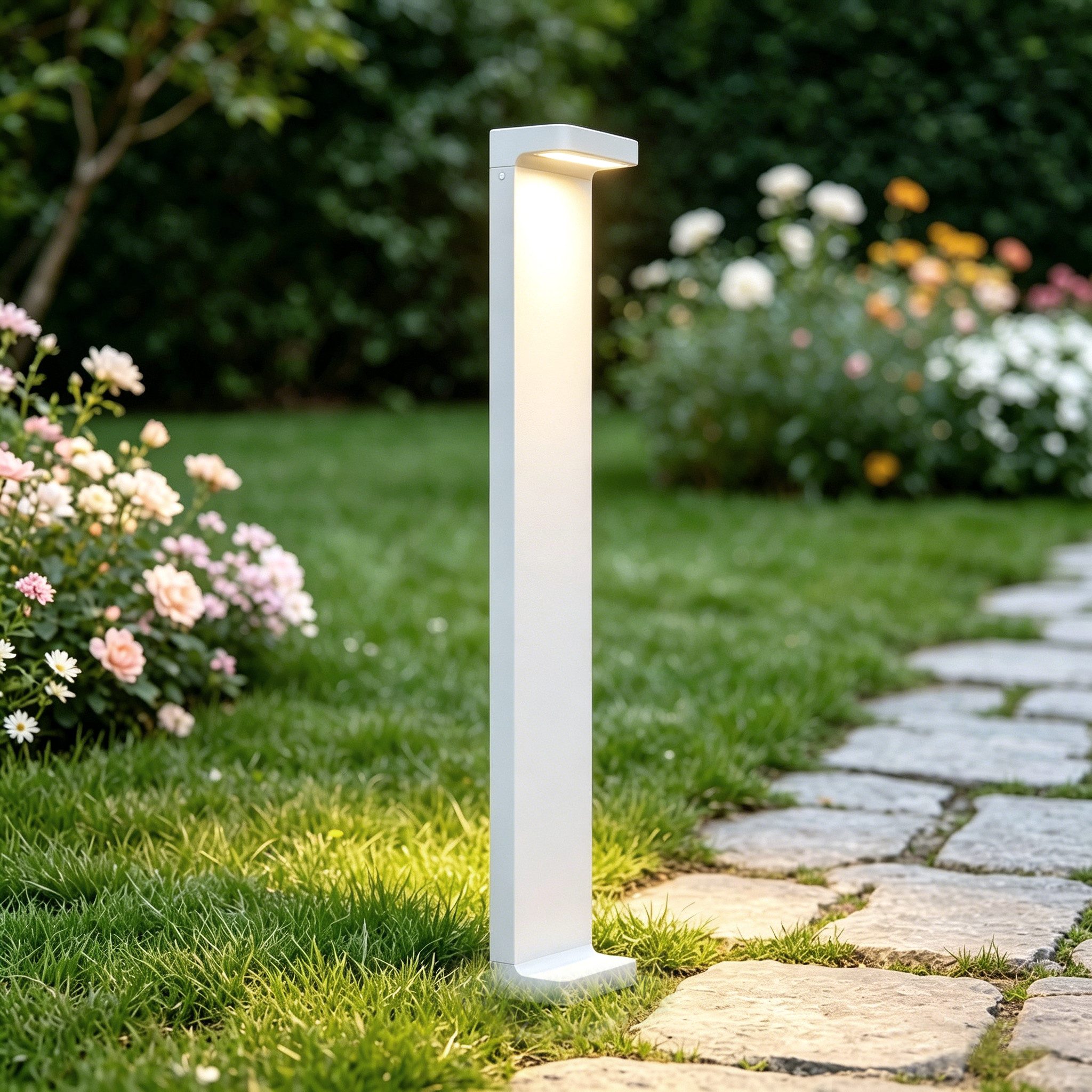 Mai & Mai LED Außen-Stehlampe LED Wegeleuchte IP65 Standleuchte für Außen 6W 3000K Gartenlampe