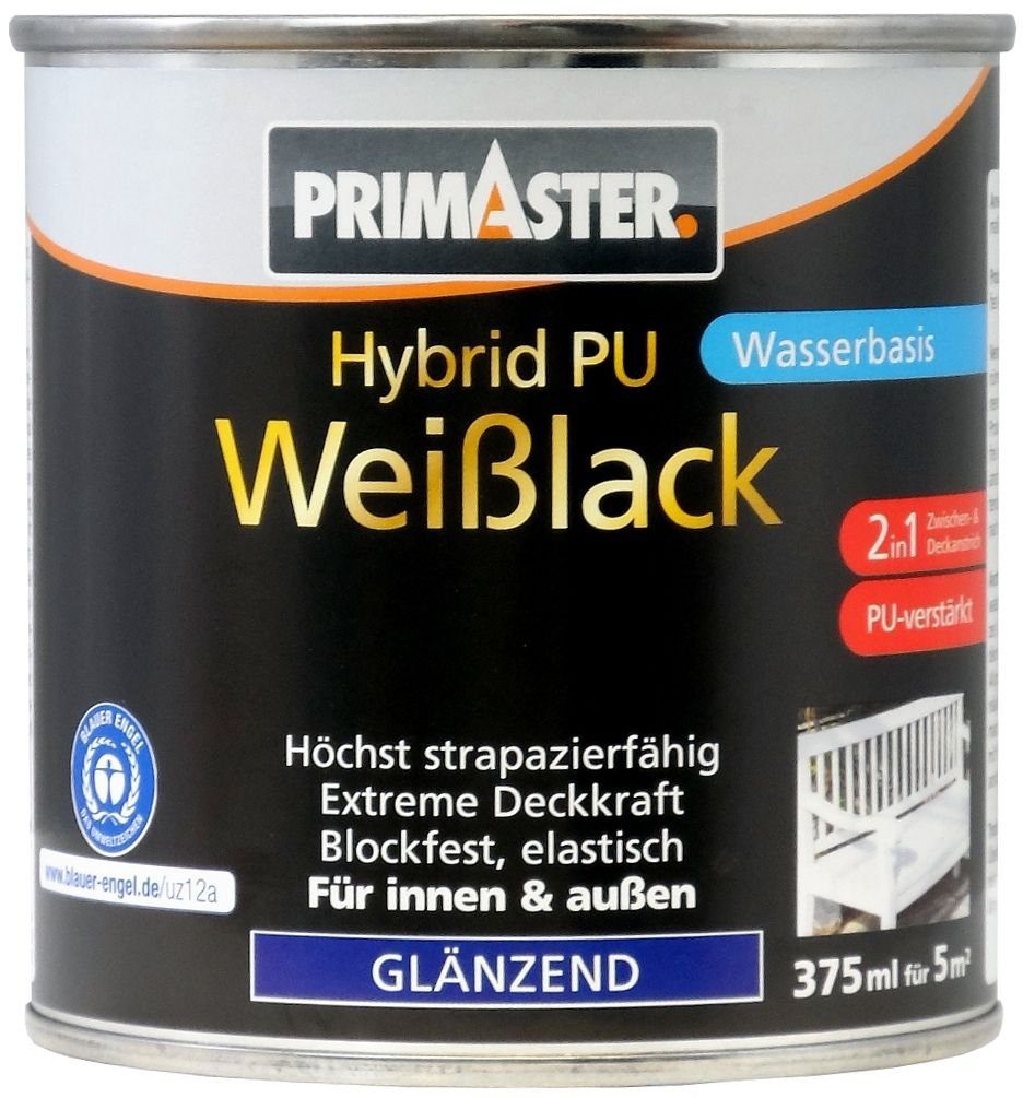 Primaster Weißlack Primaster Hybrid-PU-Weißlack 375 ml glänzend