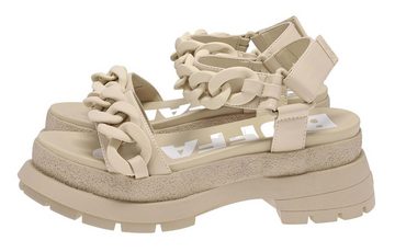 Buffalo RUDE CHAIN Beige Zehentrenner Vegan Damen Sandale