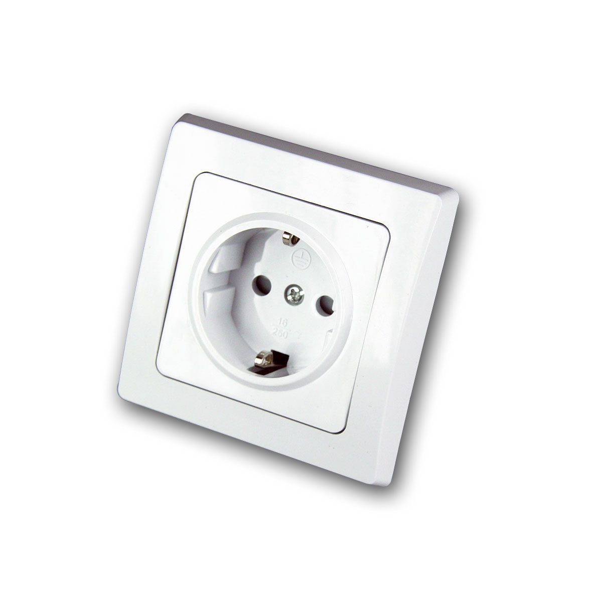 ChiliTec DELPHI Schutzkontakt-Steckdose 250V~/ 16A, UP weiß Unterputzschalter