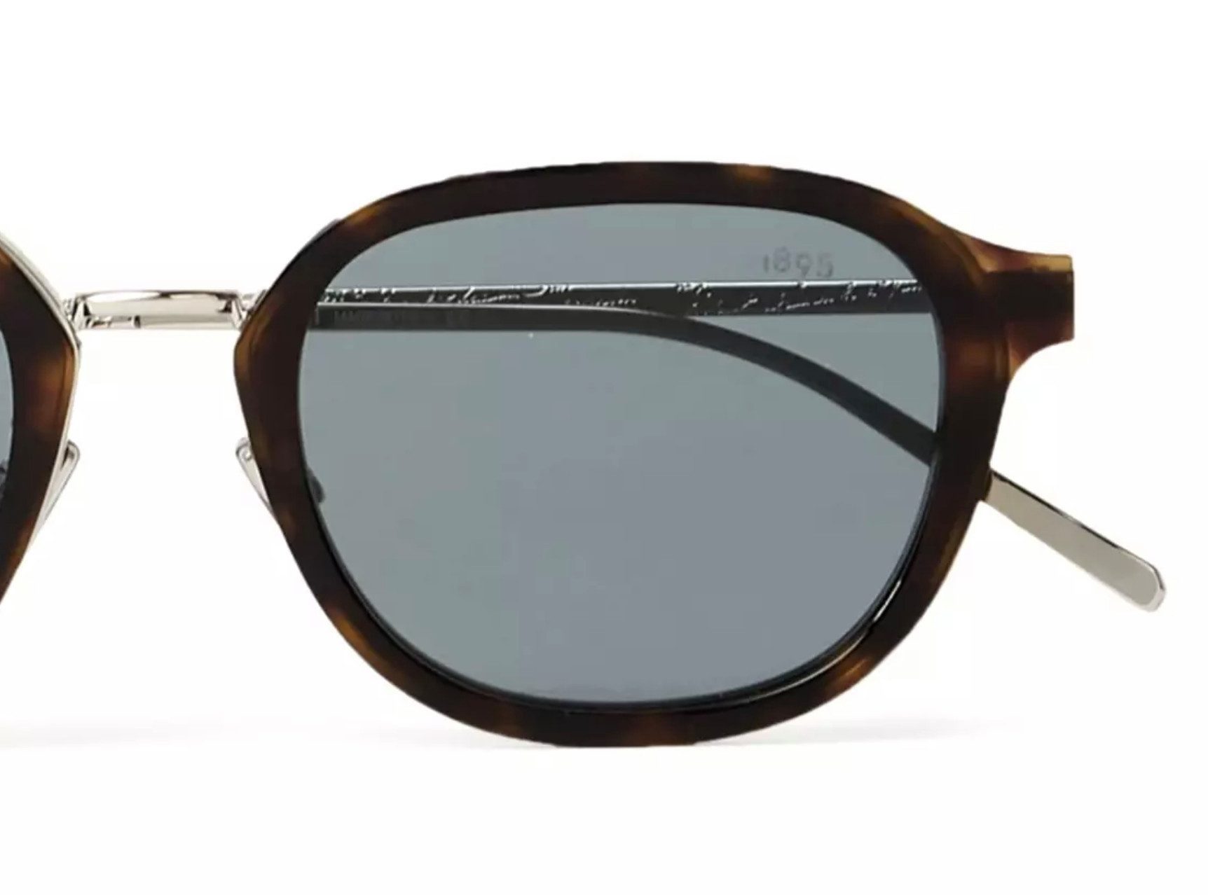 Berluti Sonnenbrille Runde Acetat Brille mit Silberakzenten Kollektion spiegelt Berlutis Tradition in der Patina-Technik
