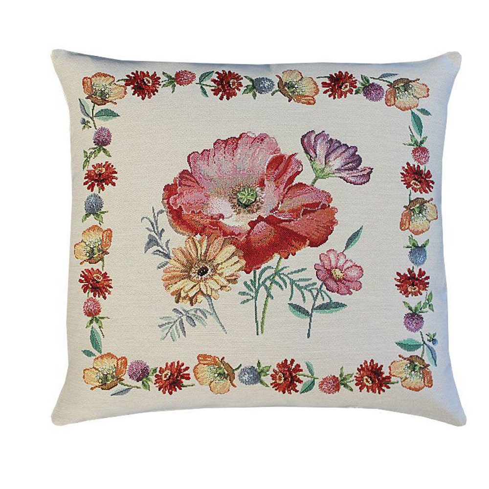 HOSSNER - HOMECOLLECTION Kissenbezug Flowers, (1 Stück), Landhausstil bedruckt geblümt 45 x 45 cm