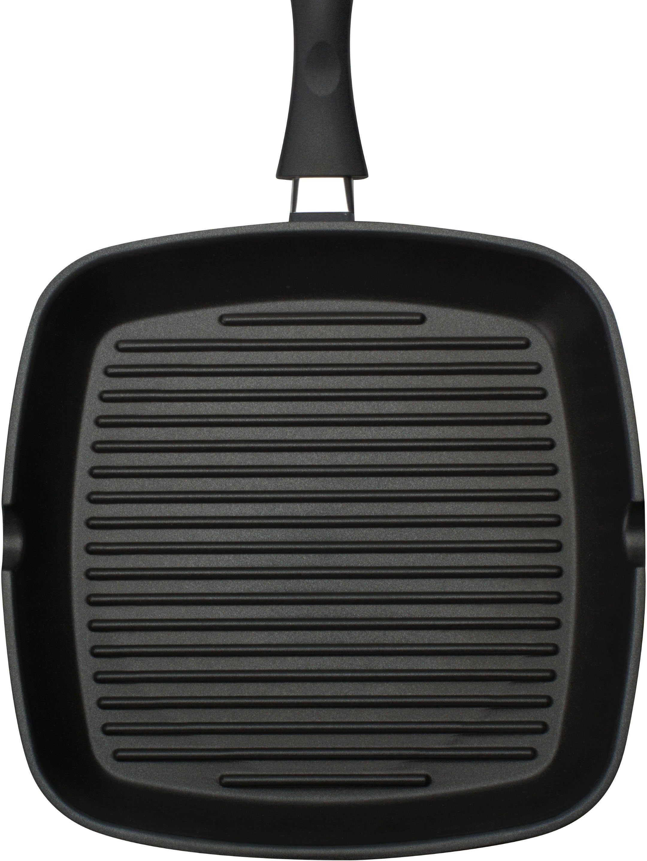 GSW Grillpfanne Grillmeister, Aluminiumguss (1-tlg), inklusive Servierzange, Induktion
