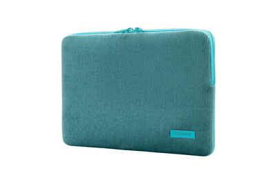 Tucano Laptop-Hülle Tucano Second Skin Velluto - Notebook Sleeve aus Cord und Neopren, Türkis