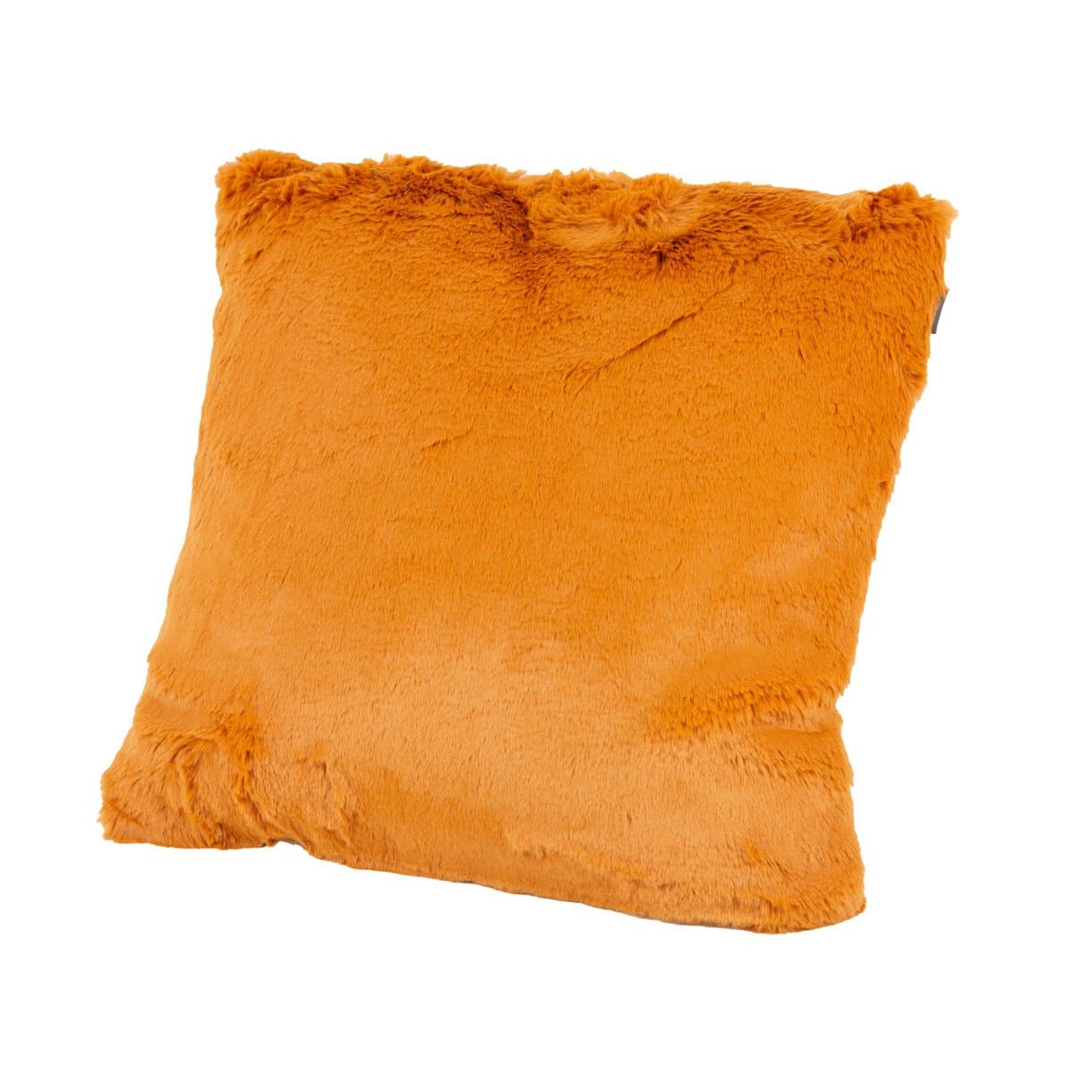 Fellkissen Deko Kuschelkissen Plüsch einfarbig honig 45x45cm