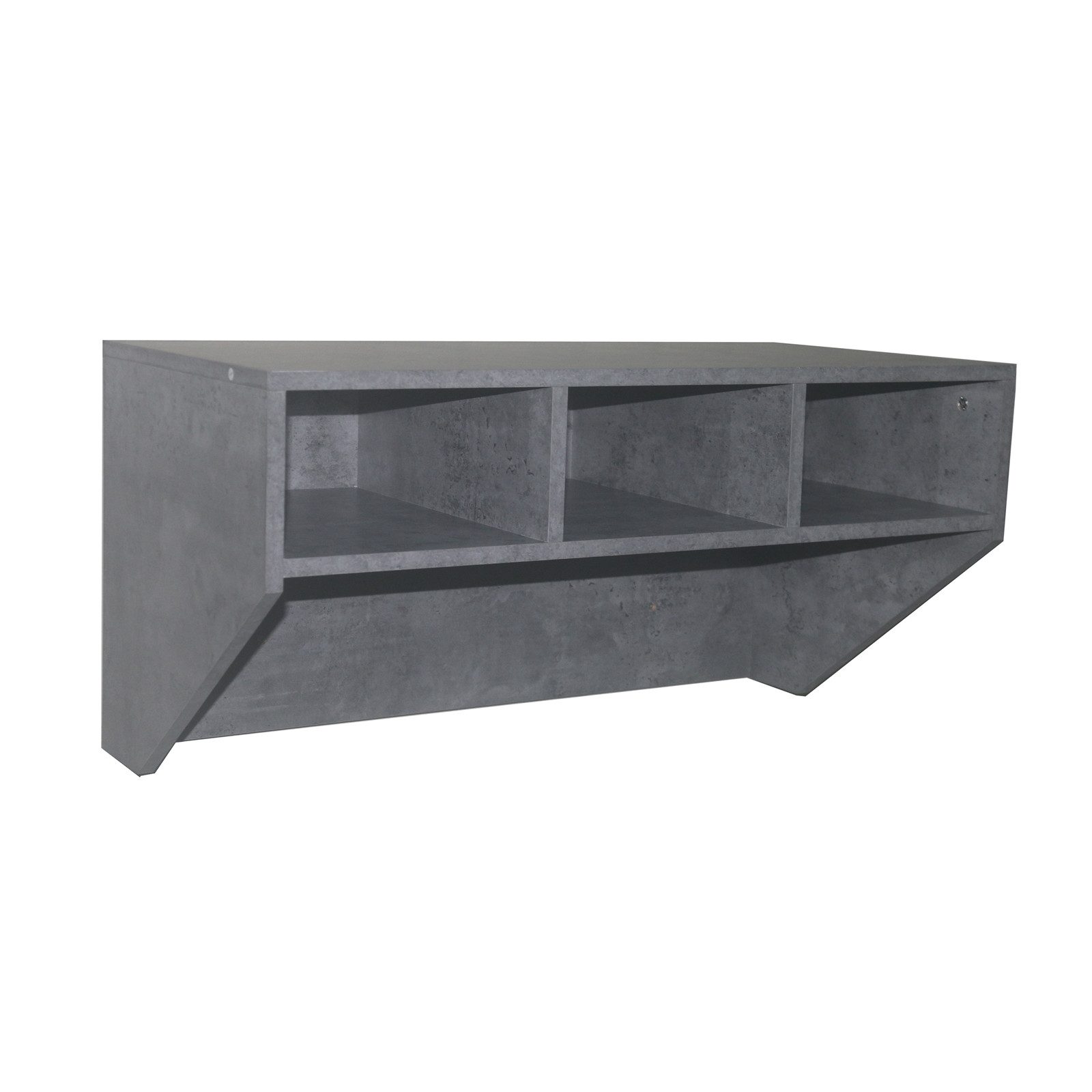 HTI-Living Schreibtisch Wandschreibtisch Thekla Beton (Stück, 1 Wandschreibtisch), Laptoptisch Regal Sekretär