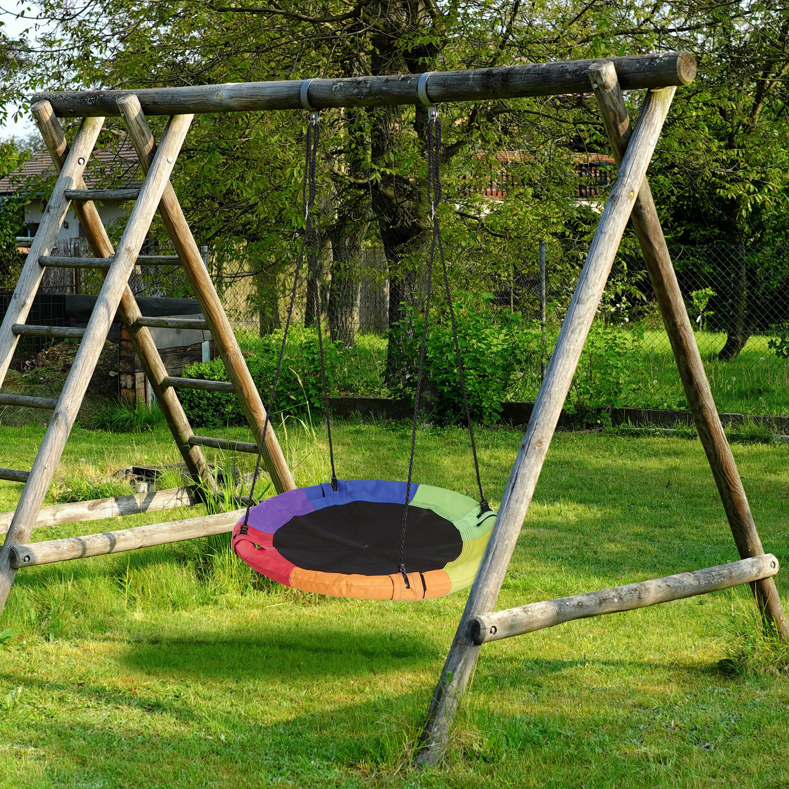 relaxdays Nestschaukel Bunte Nestschaukel Ø 100 cm günstig online kaufen