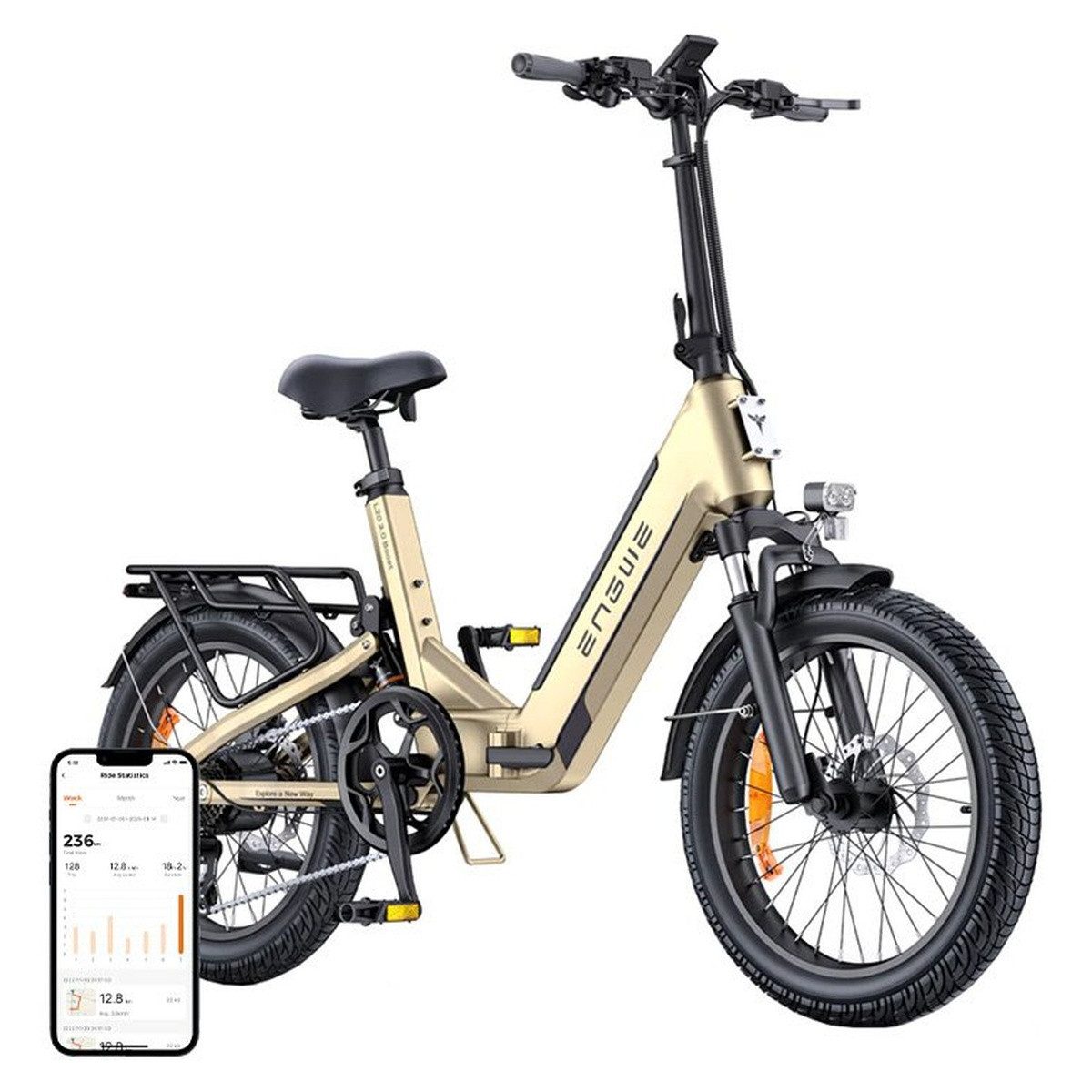 ENGWE Jugendfahrrad ENGWE L20 3.0 BOOST 250 W 16-Zoll-Elektrofahrrad (Gold)
