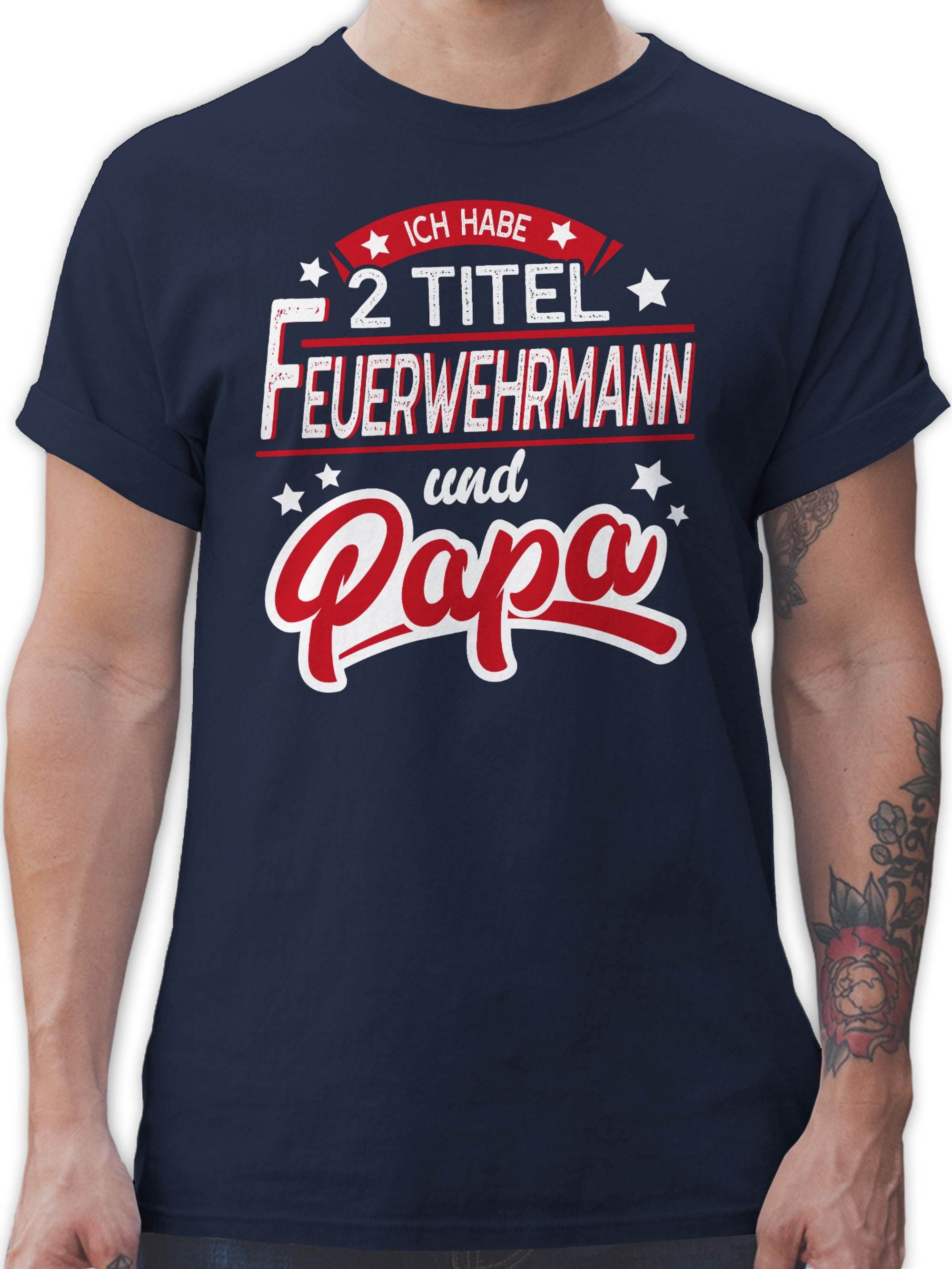 T-Shirt Papa und Feuerwehrmann