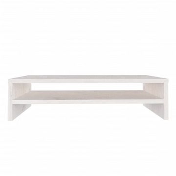 furnicato TV-Schrank Monitorständer Weiß 50x24x13 cm Massivholz Kiefer