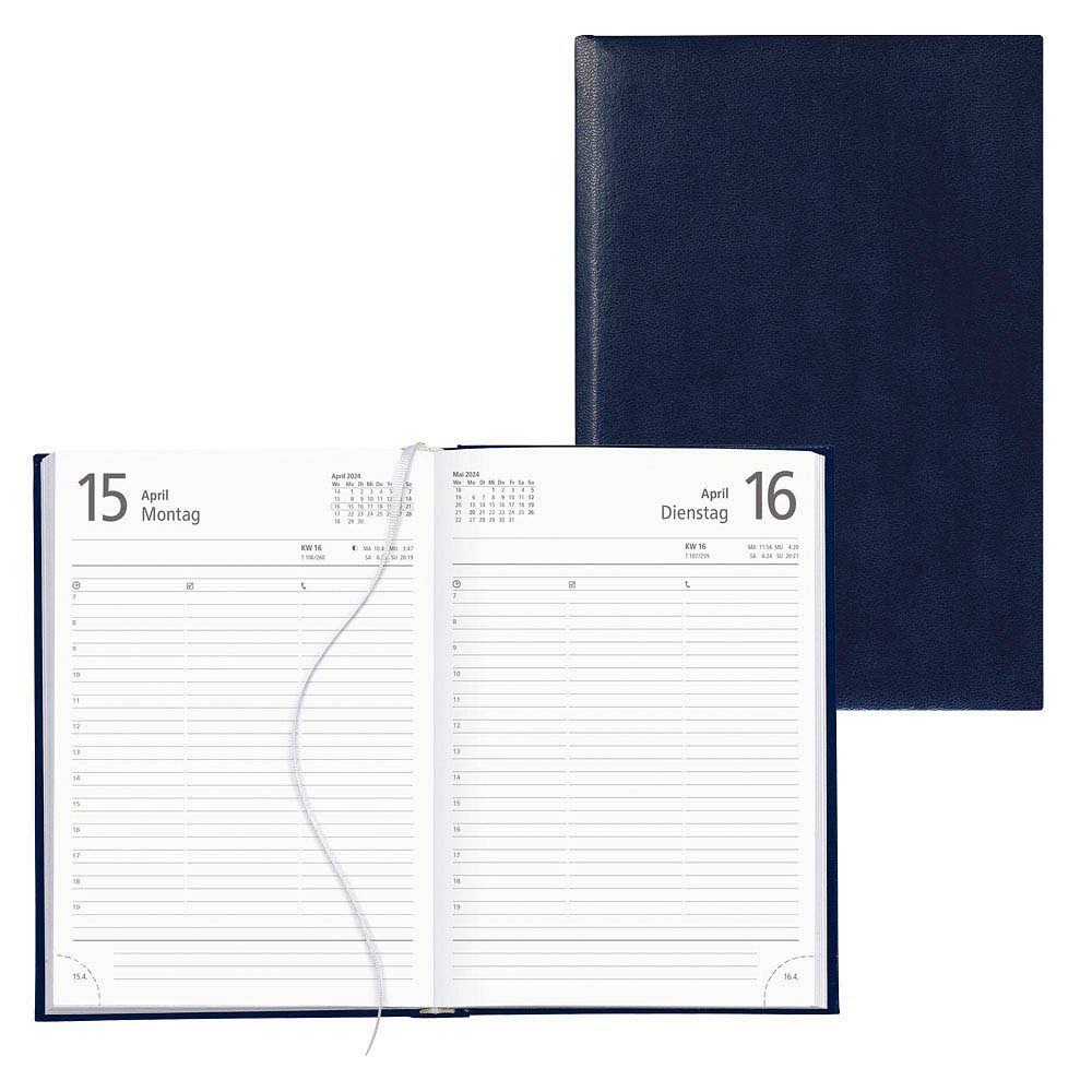 ZETTLER Buchkalender 1 Buchkalender 2024 ca. A5 Typ 873 - blau