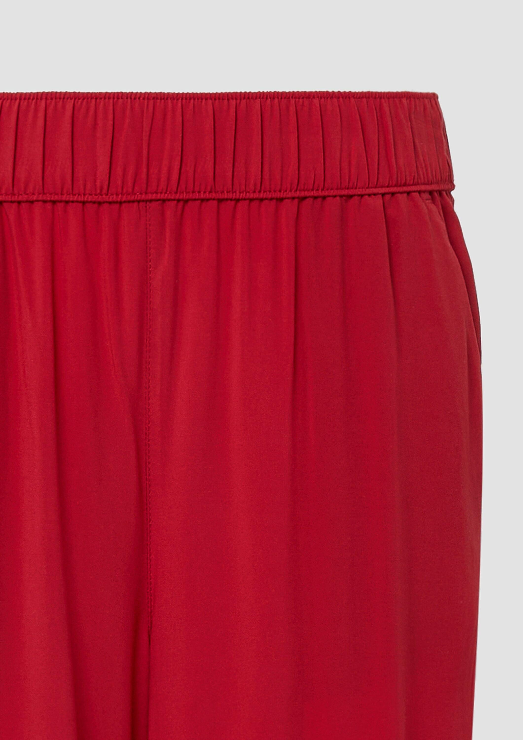s.Oliver Culotte Hose Culotte aus Viskose mit Elastikbund