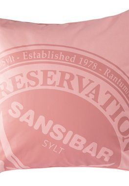 Kissenbezug Kissenbezug Kissenhülle Reservation Design (1 Stück), 45x45 cm, Sansibar Sylt, 1 Stück mit hochwertigem Sansibar Reservation Druck
