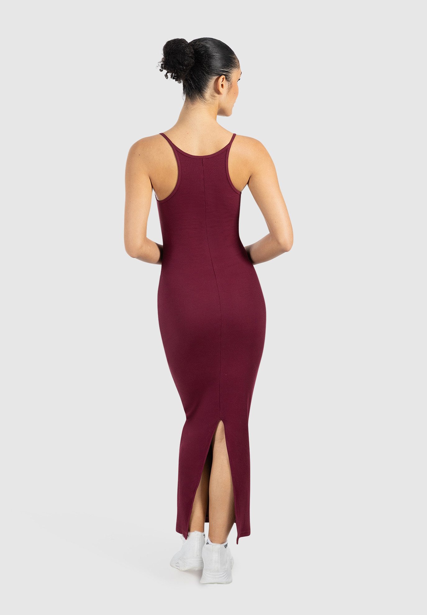Smilodox Maxikleid Aveline, figurbetontes Rippstrickkleid mit Spaghettiträg günstig online kaufen