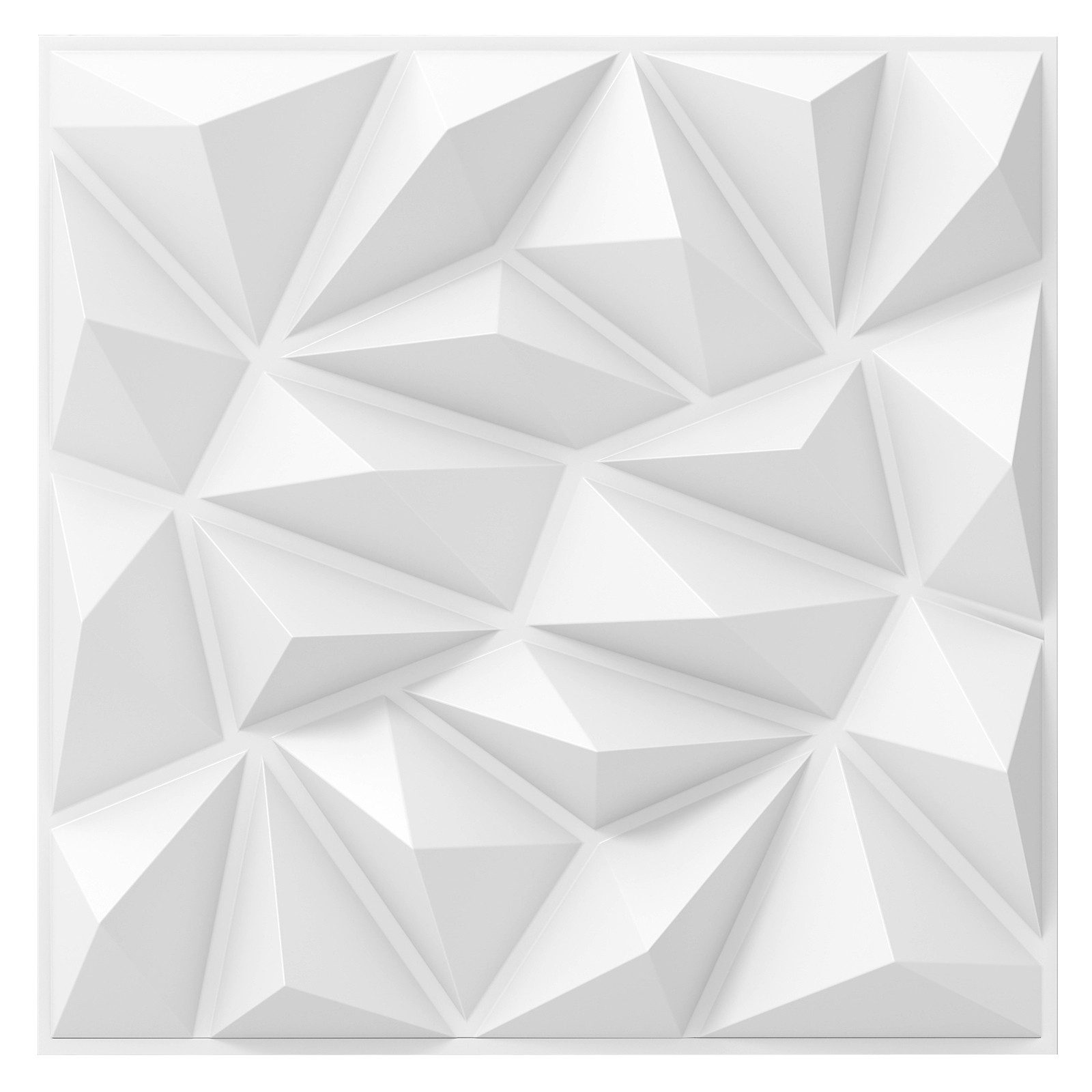 COSTWAY 3D Wandpaneel, BxL: 50x50 cm, 0.25 qm, (40-tlg) selbstklebend, PVC Kunststoffpaneele