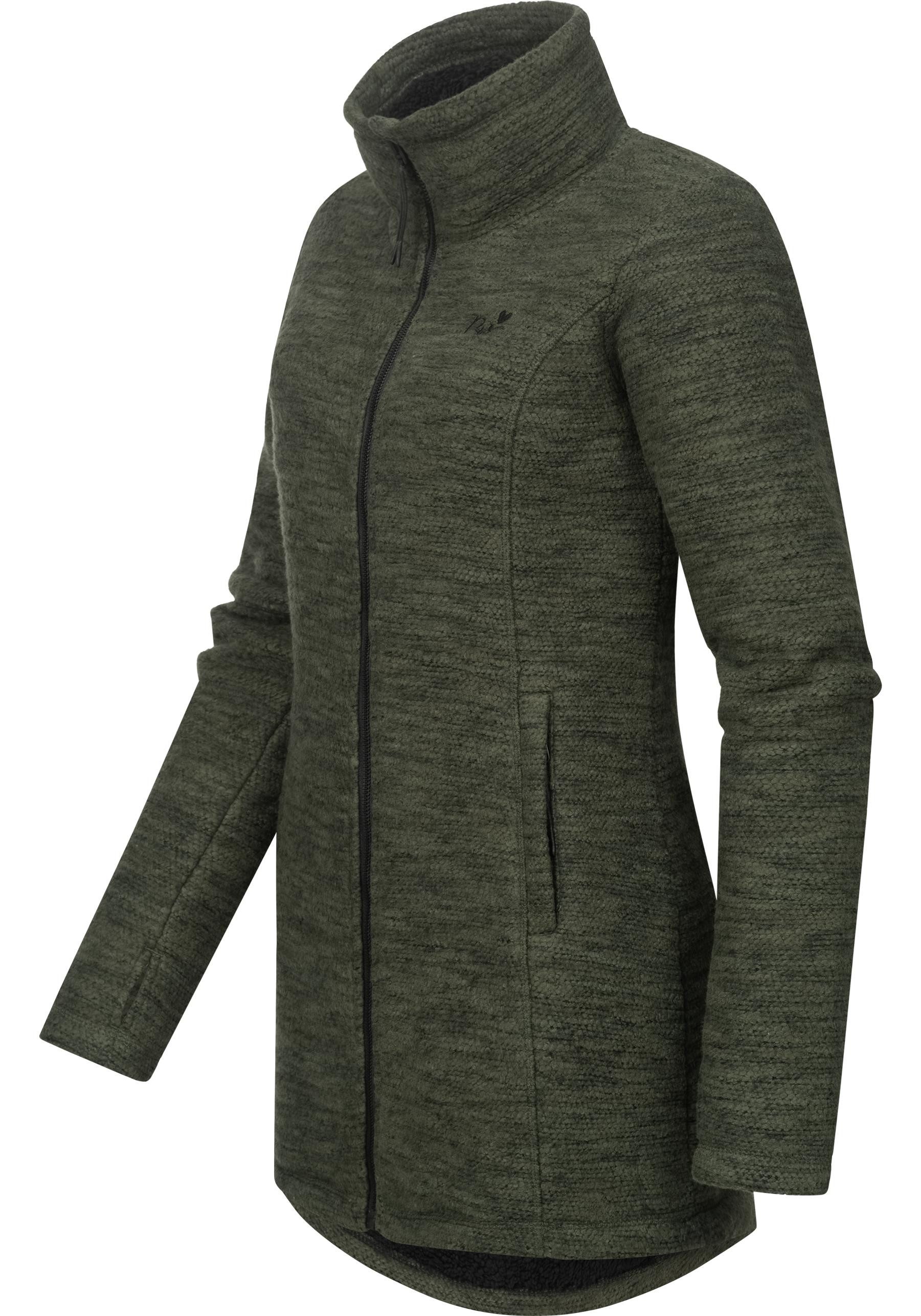 Ragwear Strickjacke Miram Melange Kuschelige Übergangsjacke in Strick-Optik