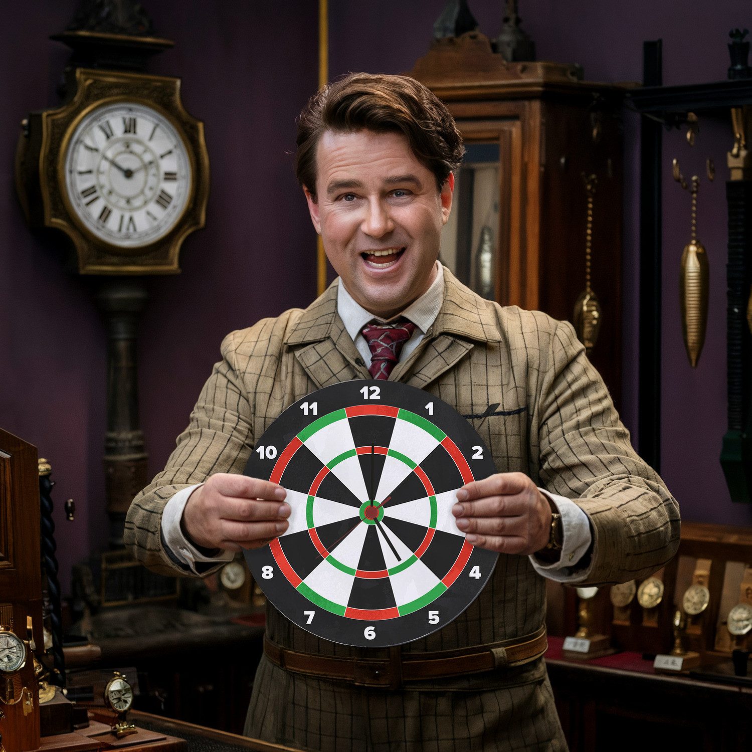 speecheese Wanduhr Dartscheibe Wanduhr aus Glas günstig online kaufen