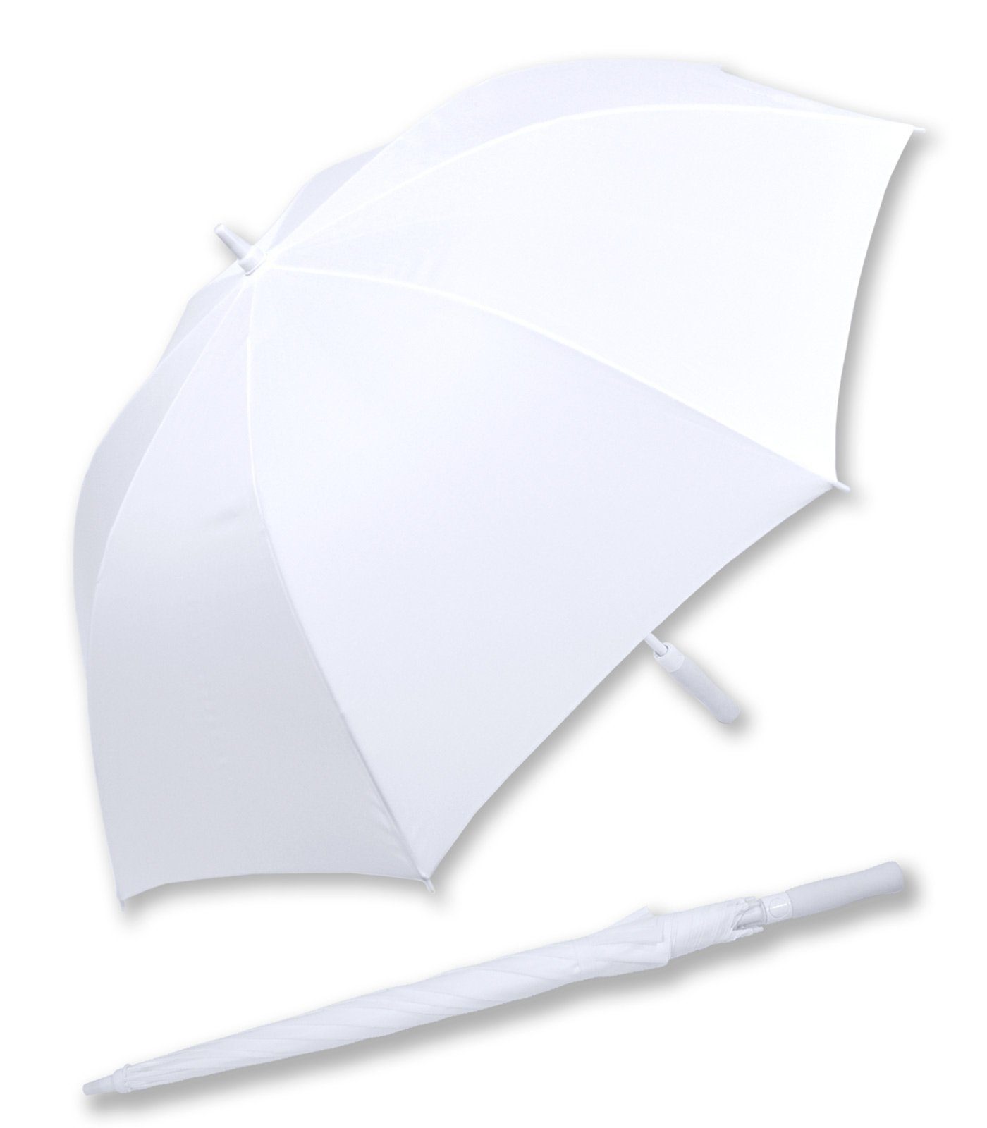 iX-brella Langregenschirm XXL Brautschirm Hochzeit Automatik - All In White, einzigartig