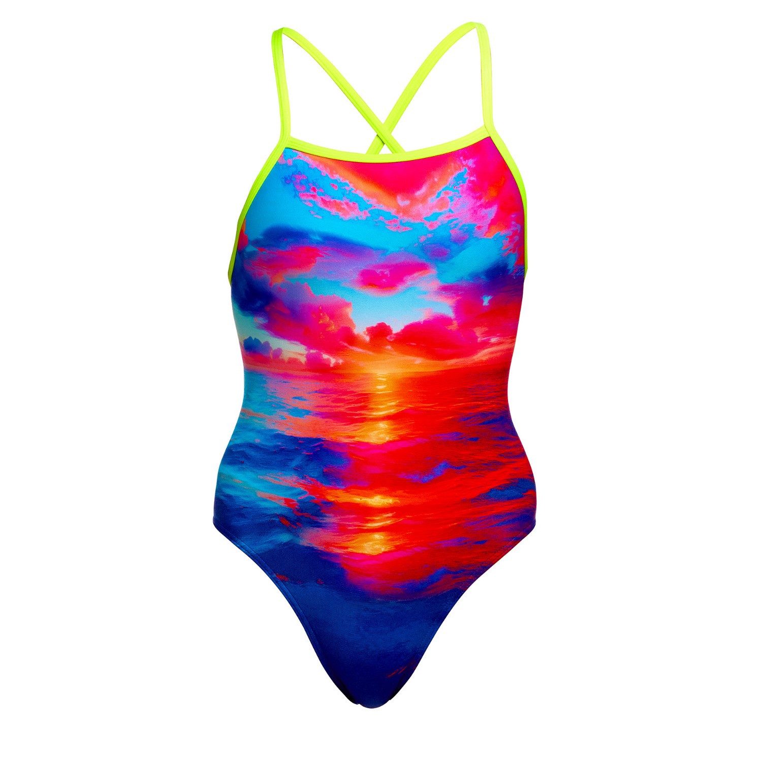 Funkita Badeanzug zum Binden chlorresistent schnelltrocknend Sunset Delight