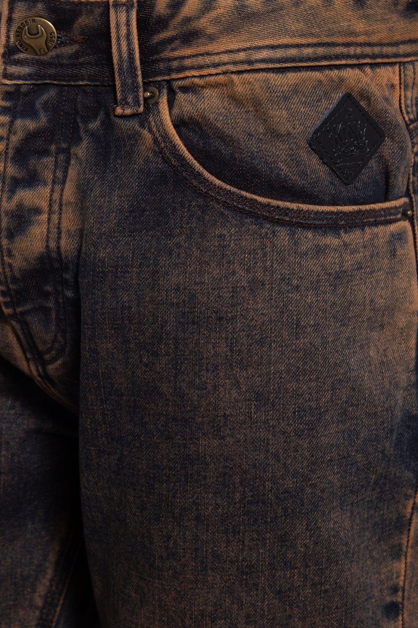 KingKerosin 5-Pocket-Jeans Scott Dirt rostbraun Washed