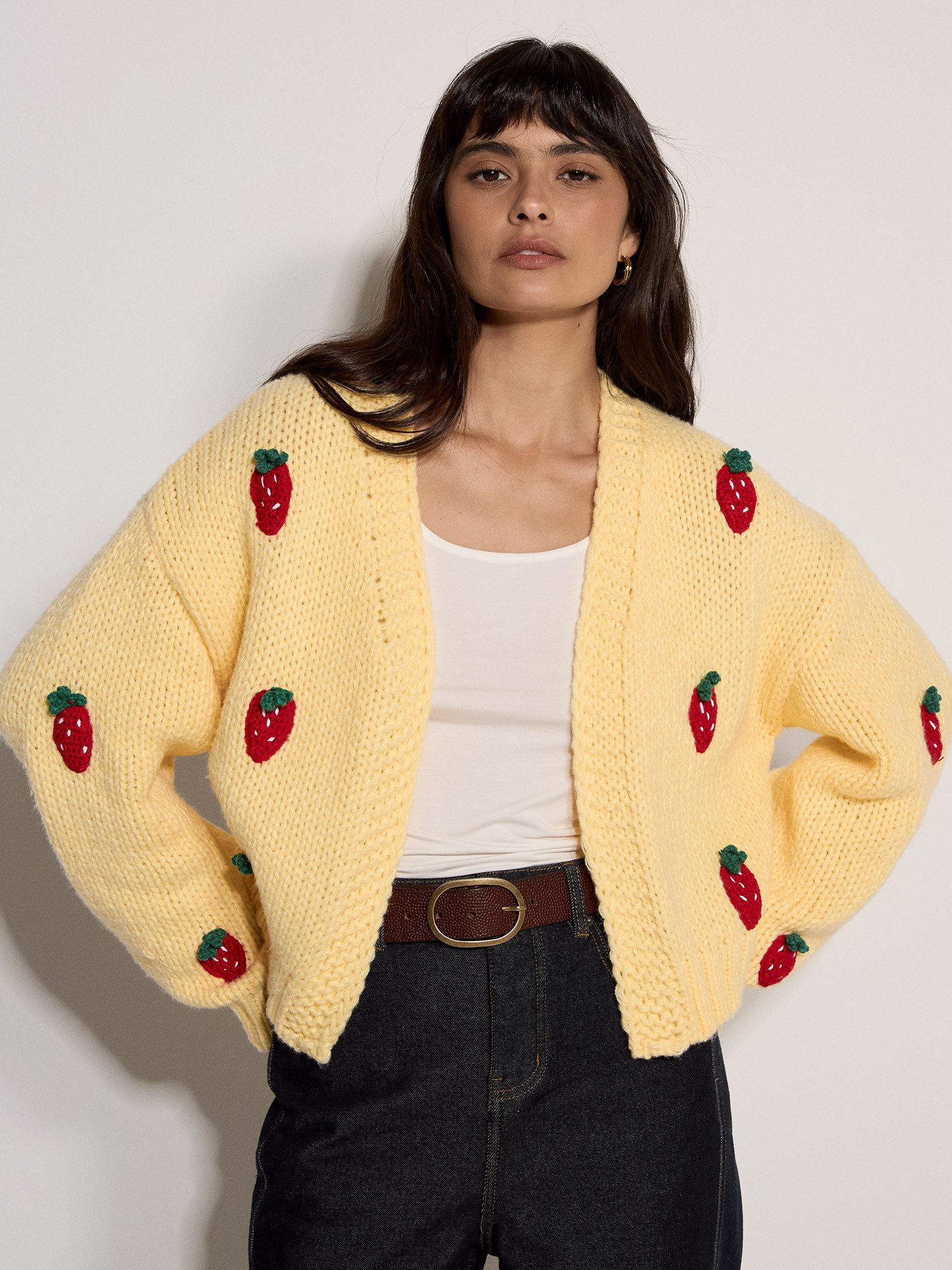 Cardigan Grobe Strickjacke