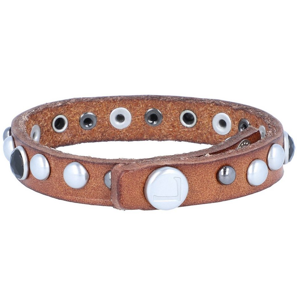 brown Liebeskind Stone Armband Lederarmband Leder 23 cm