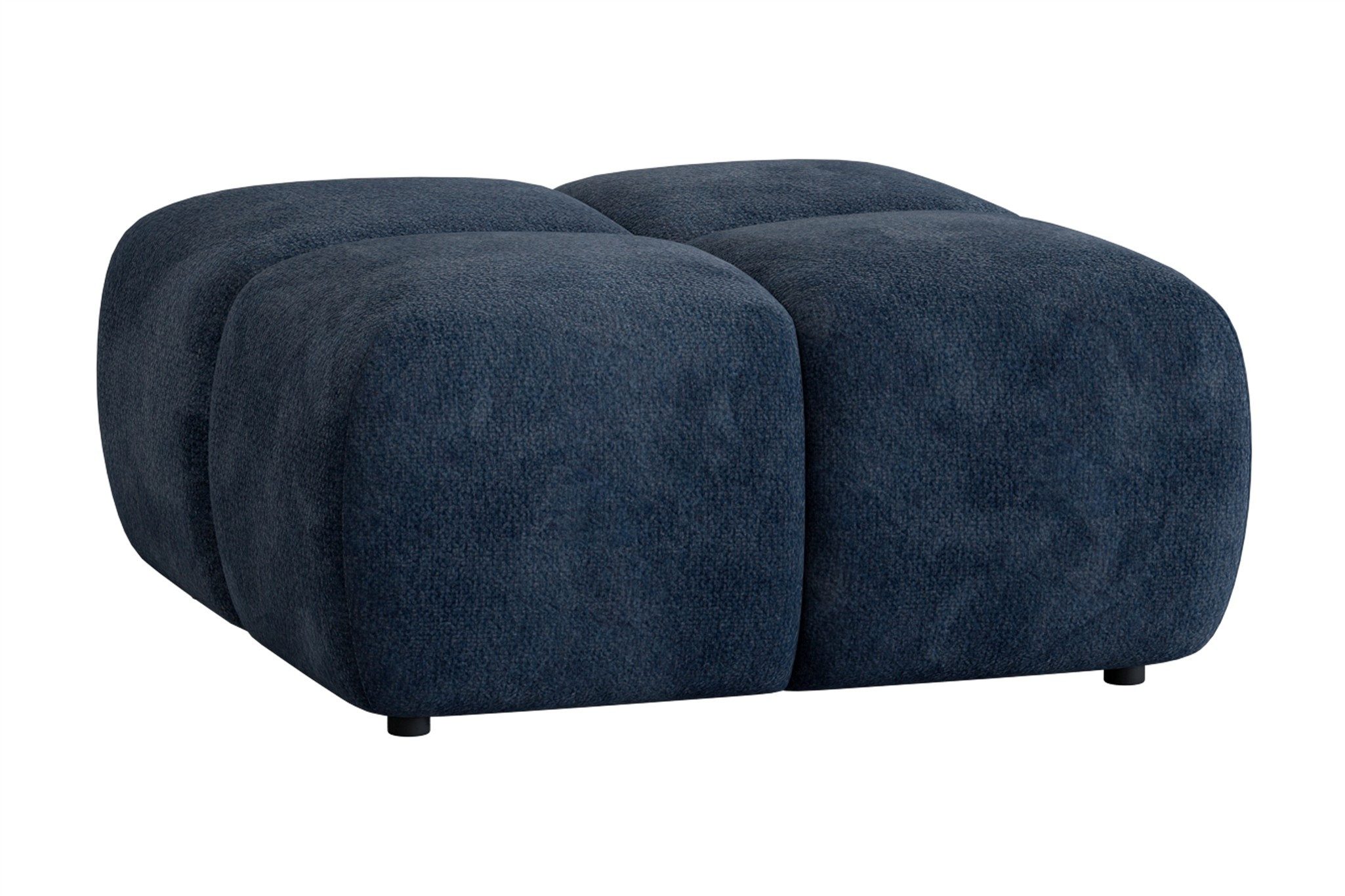 Fun Möbel Polsterhocker Sitzhocker Hocker VEGA in Strukturstoff Egon (Füße: Kunststoff, 1 St., Auch im Set erhältlich), 90 x 90 x 45 cm