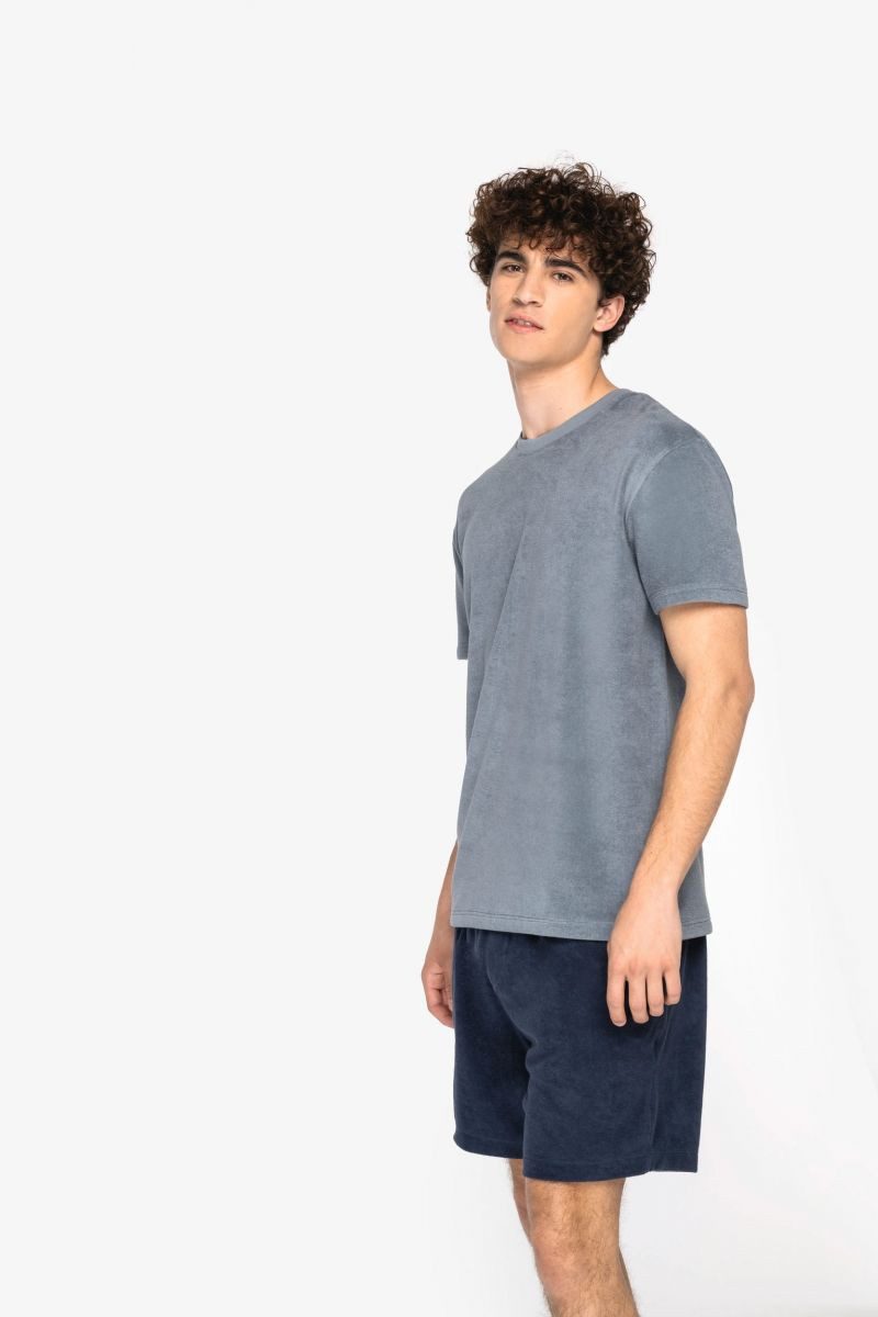 Native Spirit Rundhalsshirt Umweltfreundliches T-Shirt aus Frottee für Herren