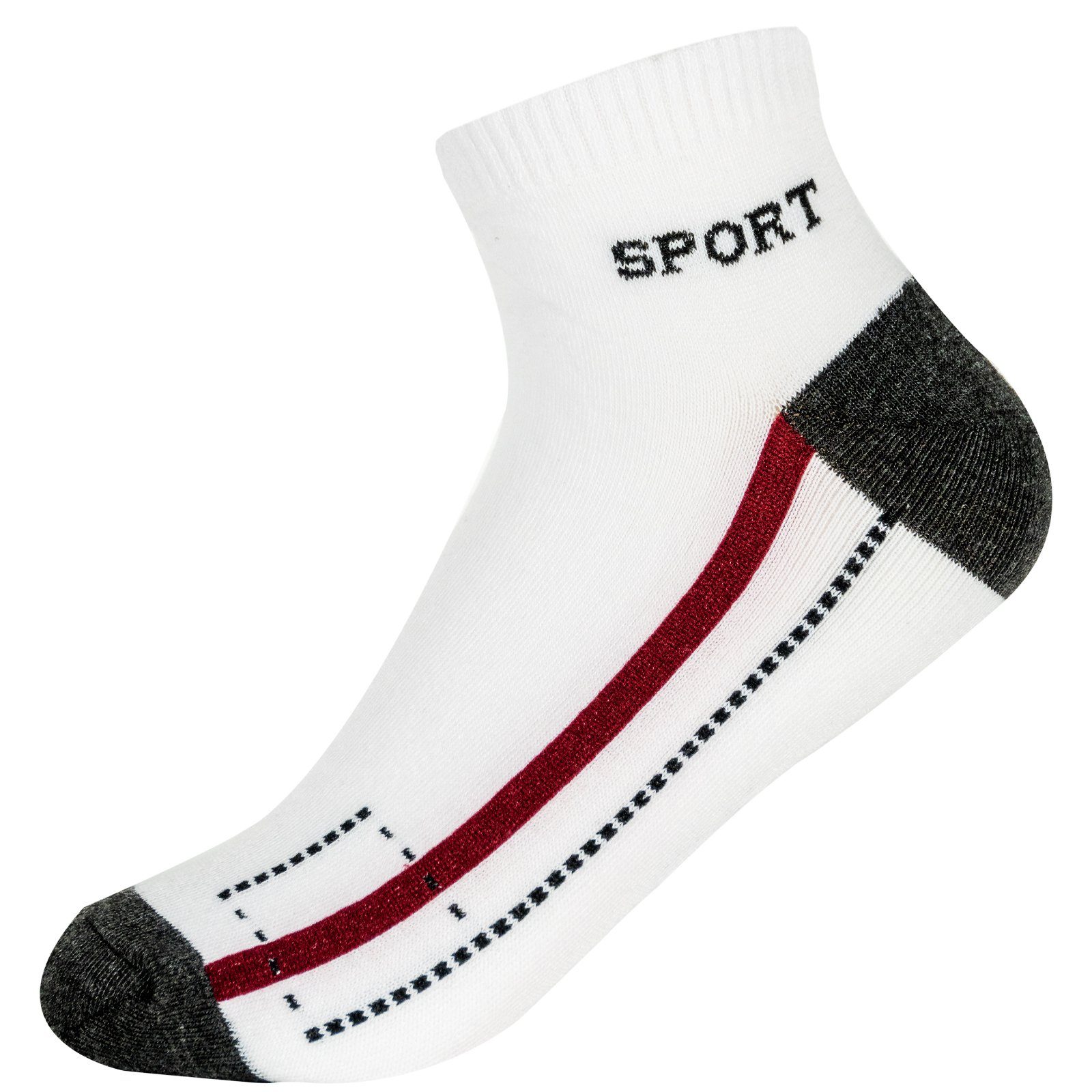 kurze SPortsocken 90% Baumwolle Fitness-Socken Herren Sneaker Socken 12er Pack 