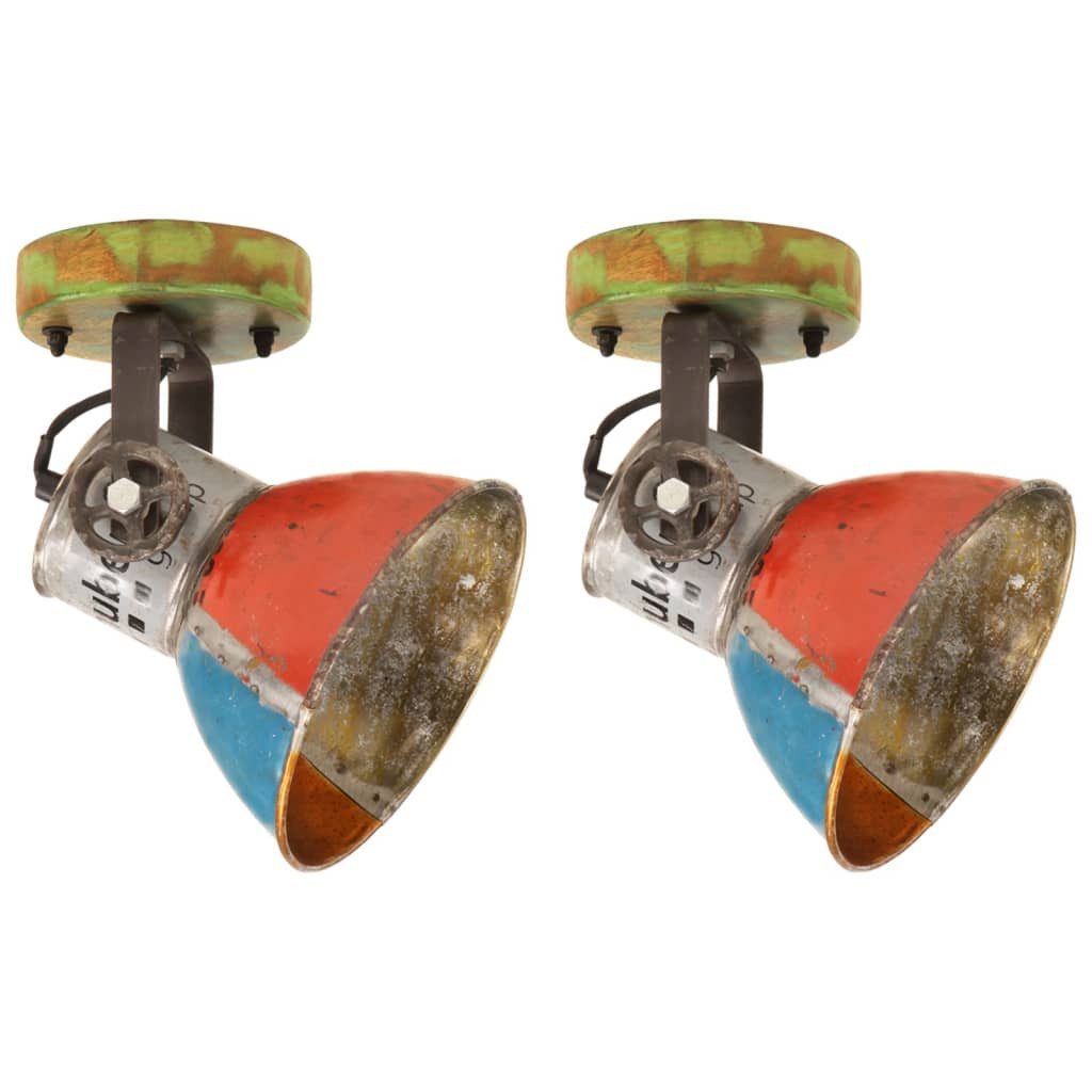 vidaXL Deckenleuchte Wand-/Deckenleuchten 2 Stk. Industrie-Stil günstig online kaufen