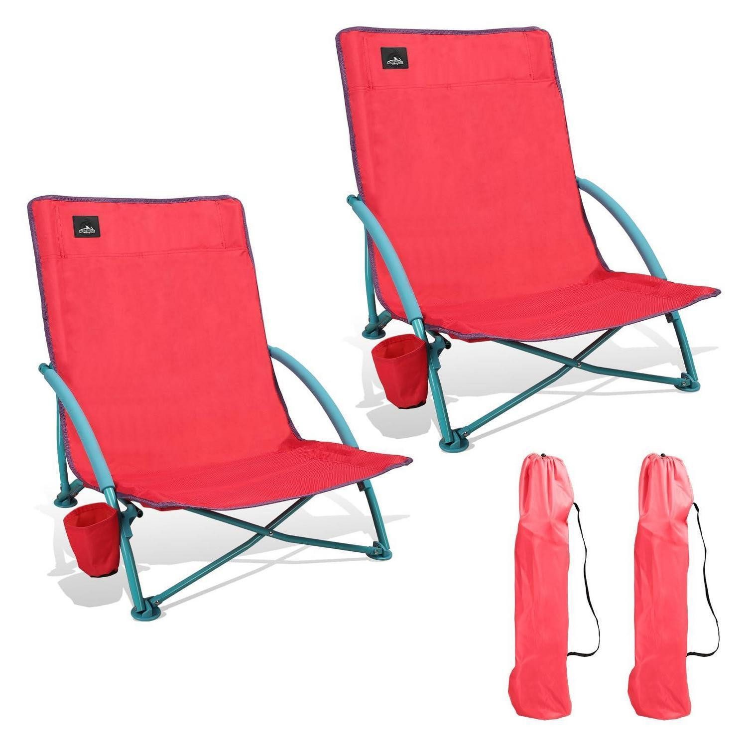 LuxusKollektion Campingstuhl Campingstuhl faltbar gepolstert mit Getränkehalter (2 St)