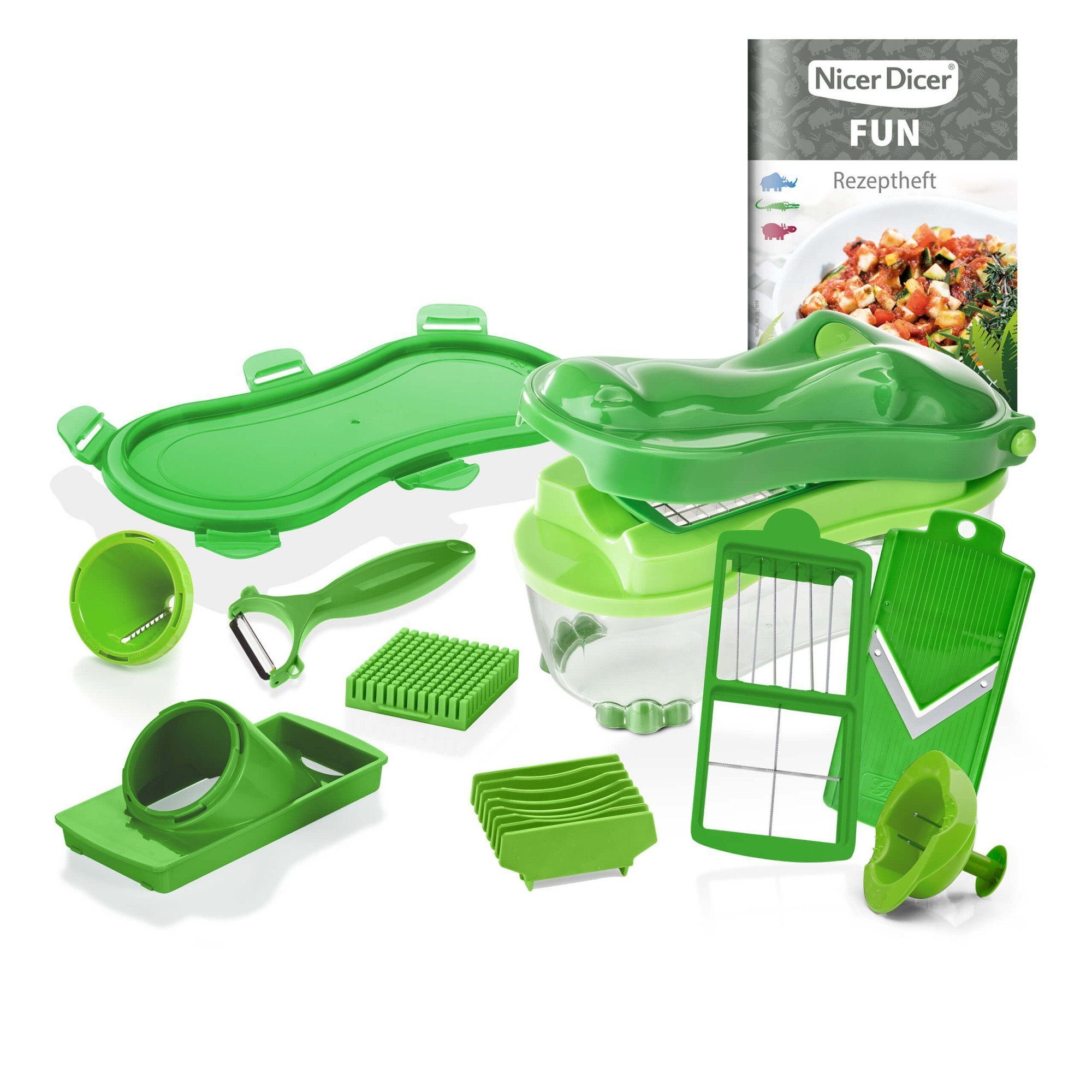 Genius Овощерезка Слайсер для фруктов Овощерезка Zerkleinerer Nicer Dicer Fun Auswahl