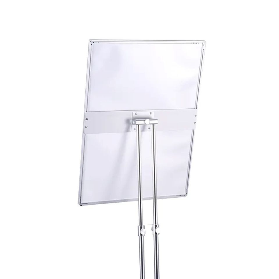 LMG Germany Standtafel LED Infoständer A3 Aluminium höhenverstellbar 70–100 cm, (Einzelartikel, 1-teilig), LED-Beleuchtung, höhenverstellbar, Glas-Schutz, Aluminiumgehäuse