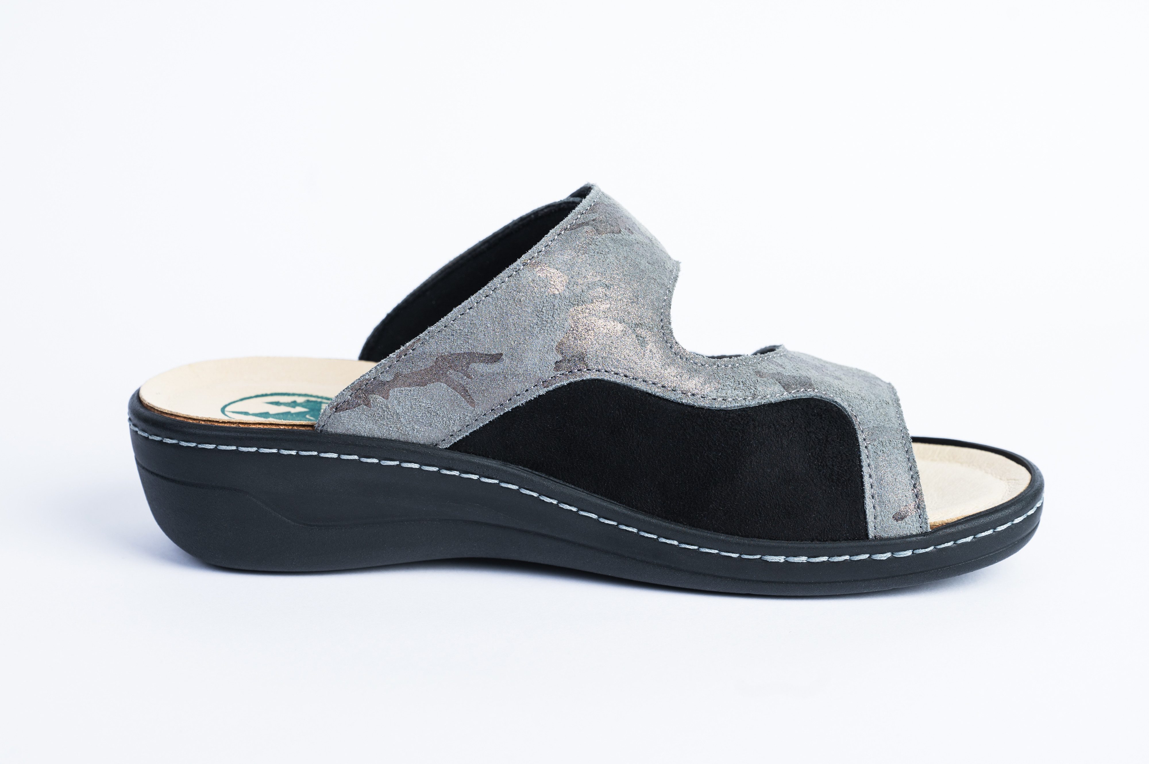 Franken-Schuhe Modell 200-G14 Farbe: smoke Damen Pantolette (mit loser Einl günstig online kaufen