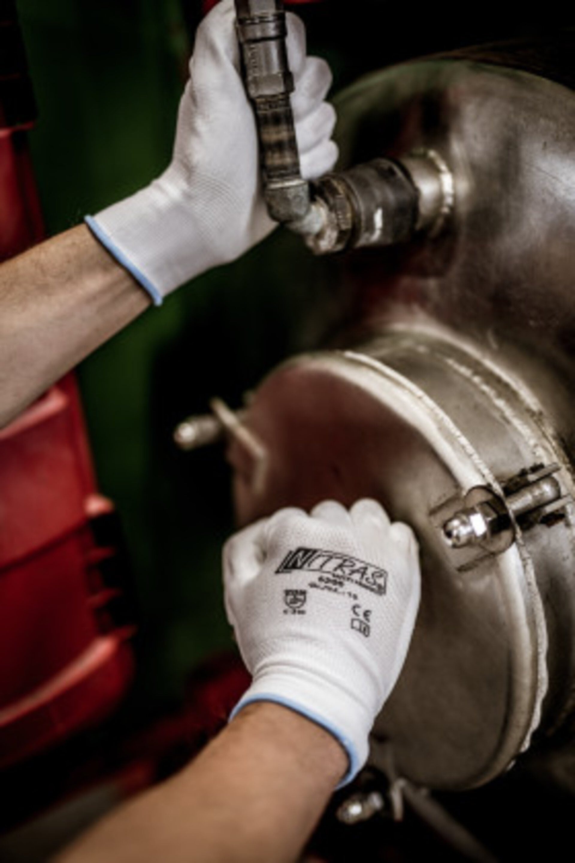 Nitras Arbeitshandschuhe 6200 Montagehandschuh Nylon Maler weiß PU Handschu günstig online kaufen