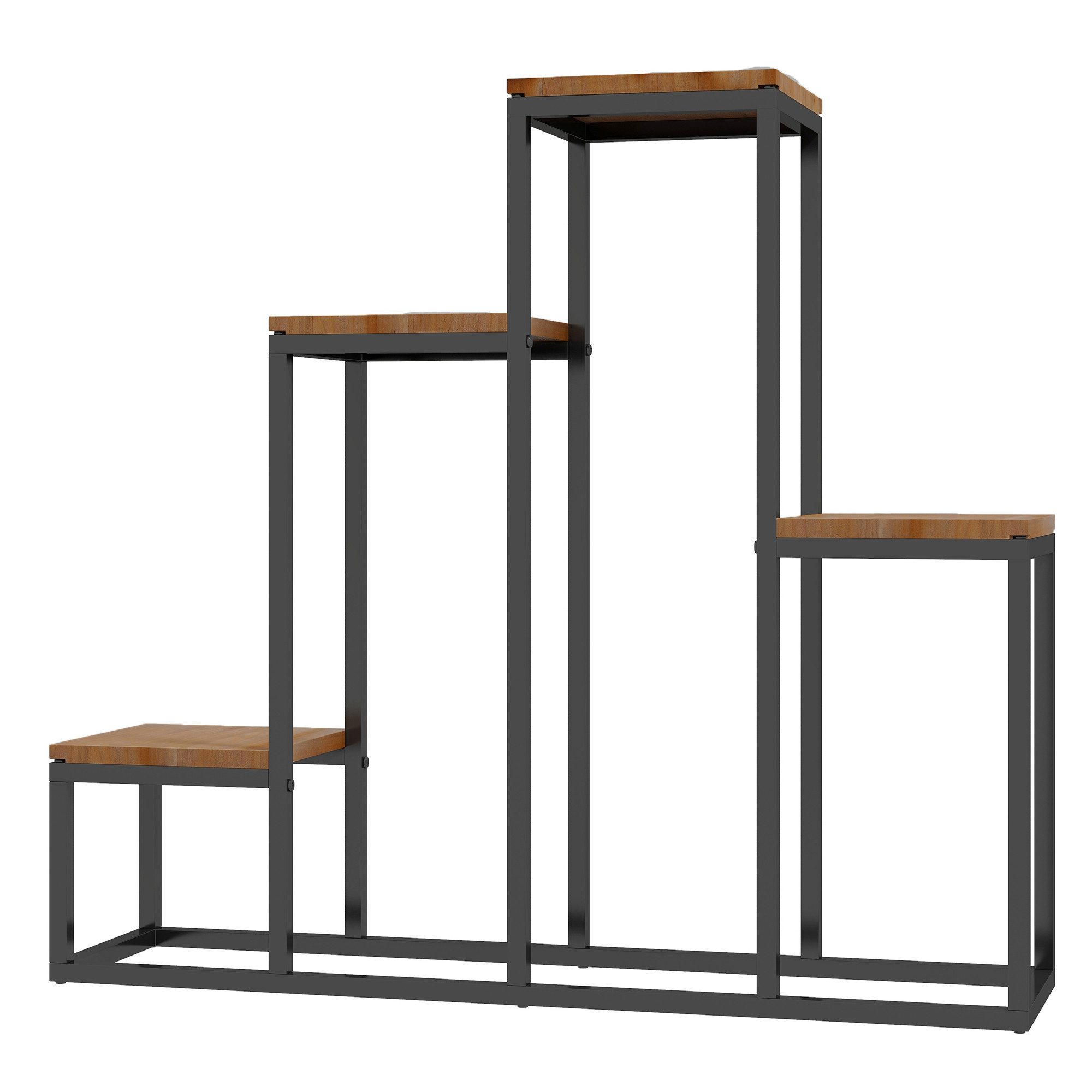 furnicato Pflanzentreppe Blumenregal Metallrahmen 80x20x74 cm, 4 Etagen, Indoor & (1 St)