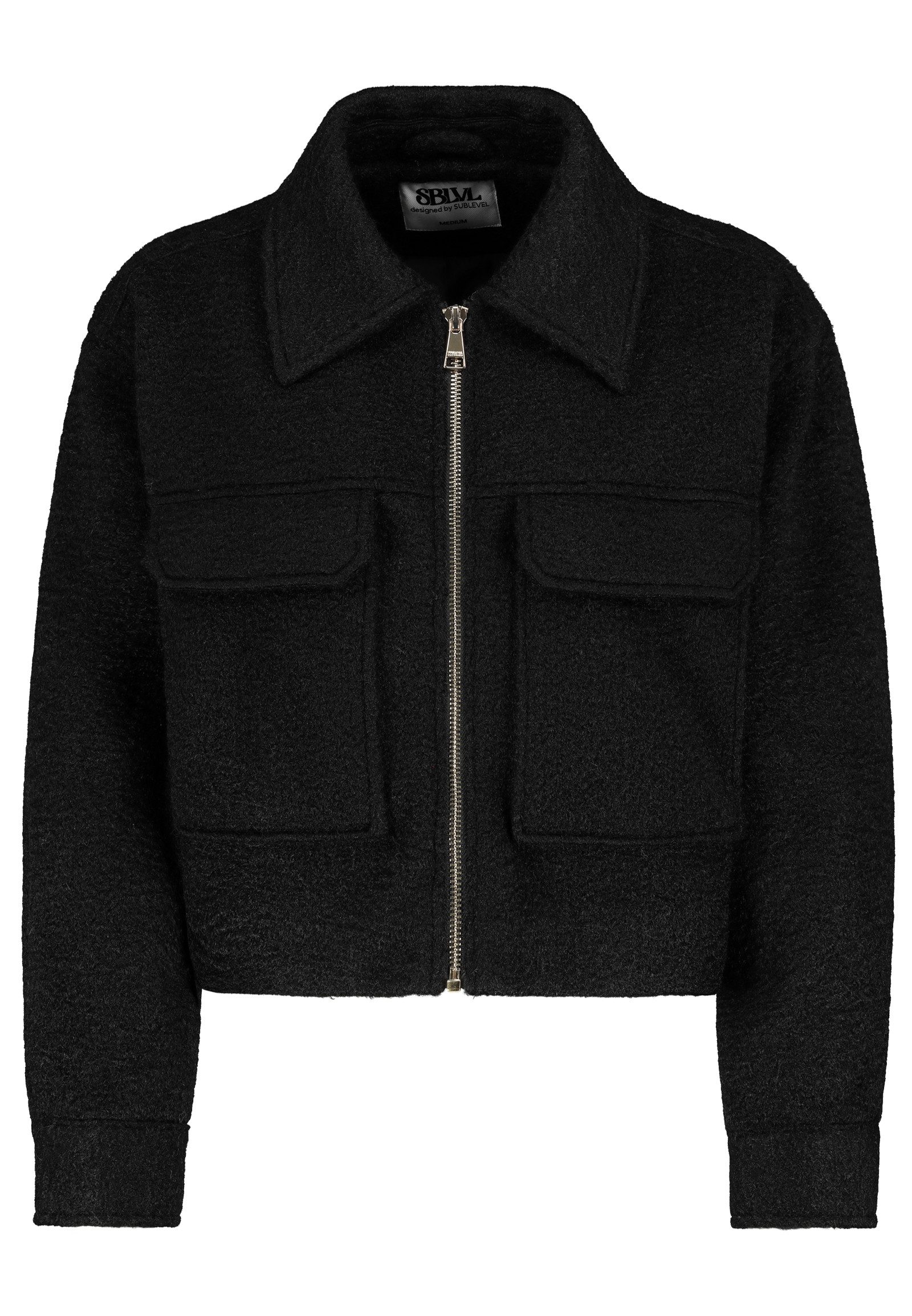 SUBLEVEL Hemdjacke Damen Kurzjacke Hemdjacke Umlegekragen, günstig online kaufen