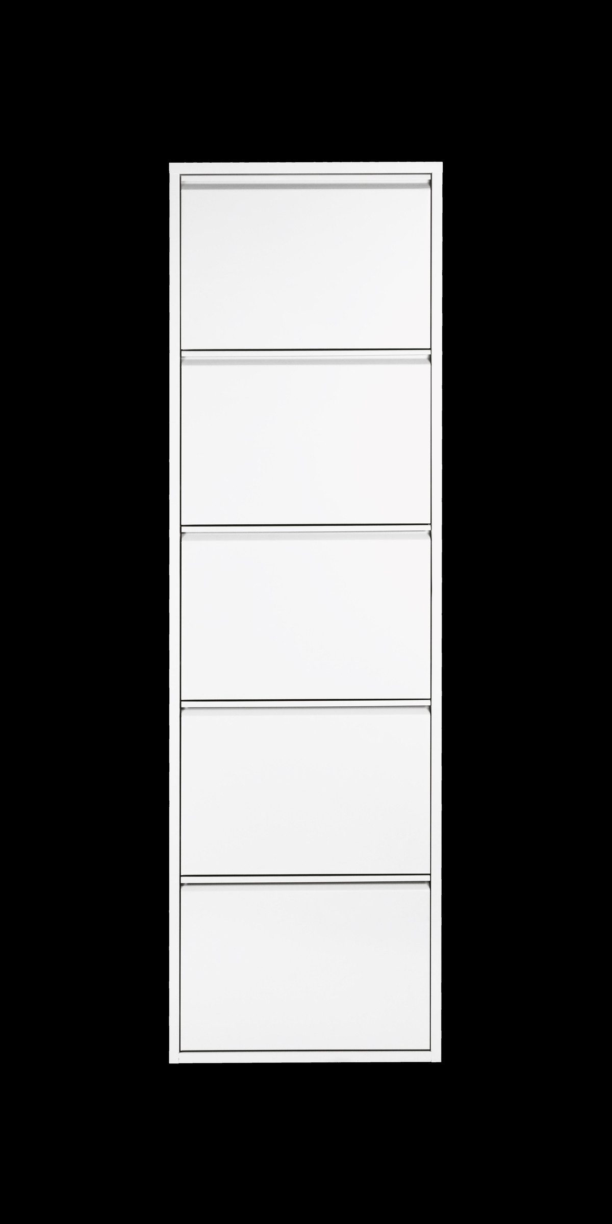 PREISBRECHER Schuhkipper WIT, in Weiß, Lackiert, Metall montiert - 50x172x15cm (BxHxT)