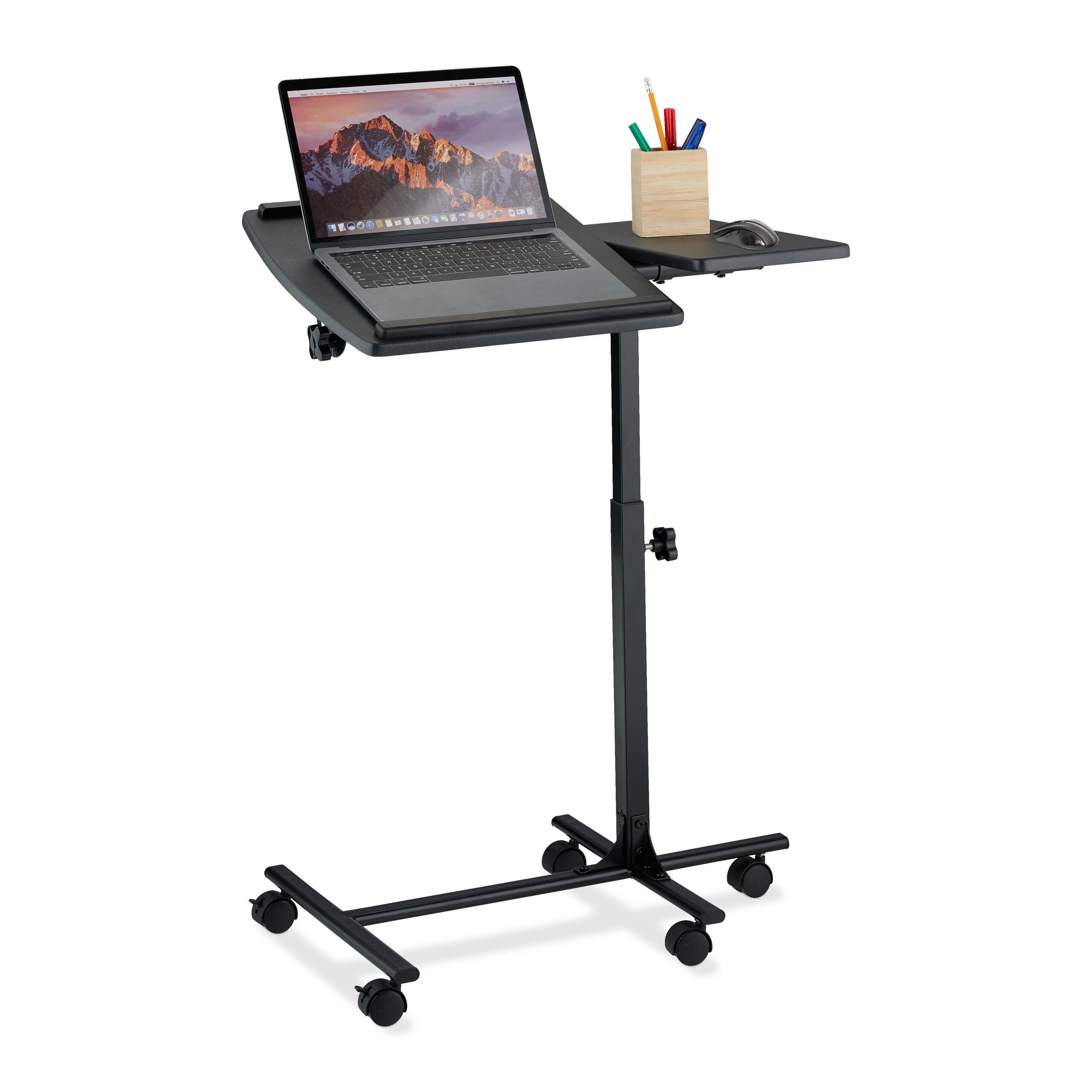 relaxdays Laptoptisch höhenverstellbar mit Rolle günstig online kaufen