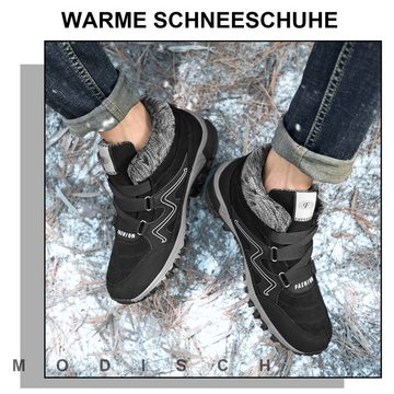 Daisred Halbschuhe Winterschuhe gefüttert Boots Walking-Schuh Wanderschuh