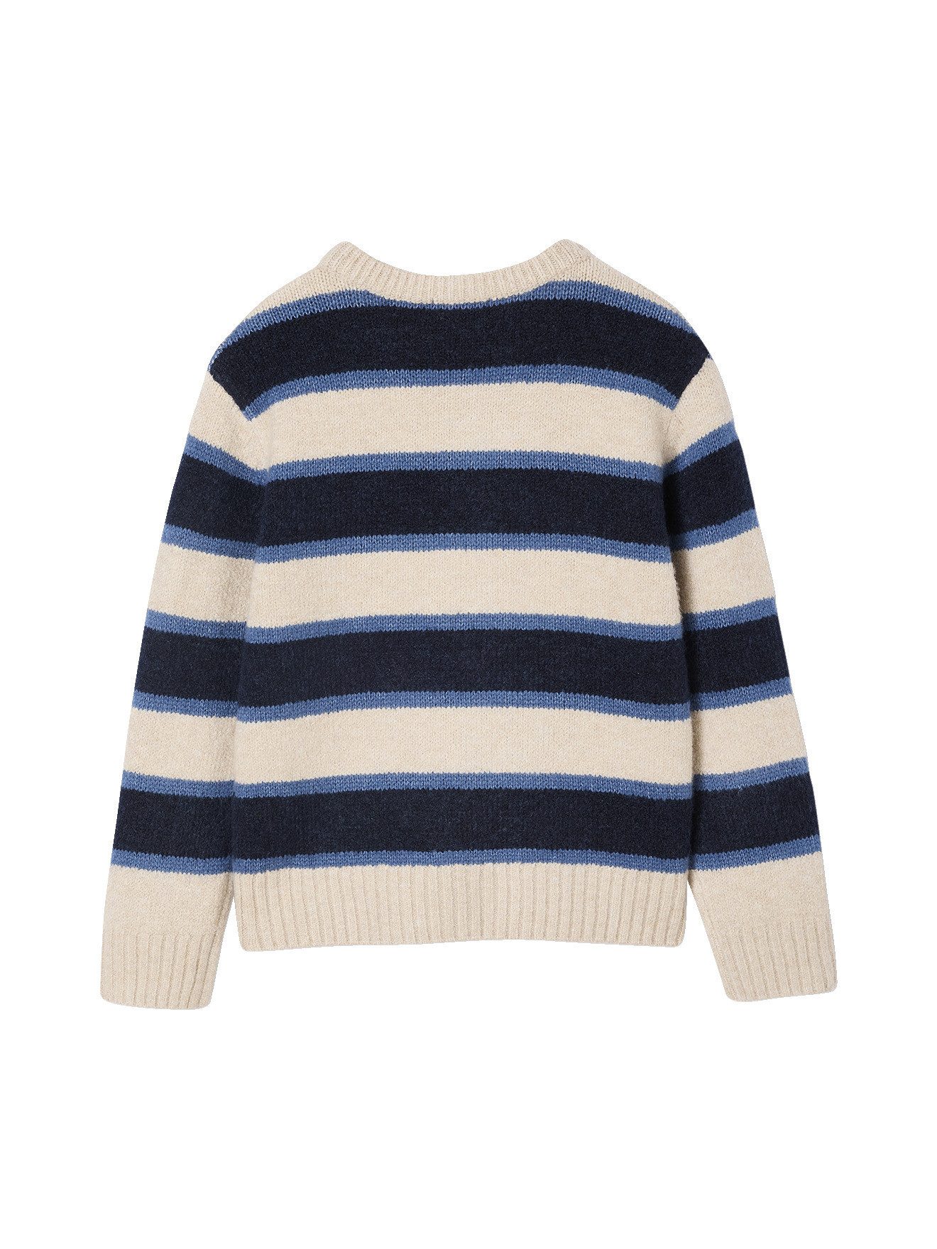 vertbaudet Pullunder Flauschiger Pullover mit Streifen für Jungen