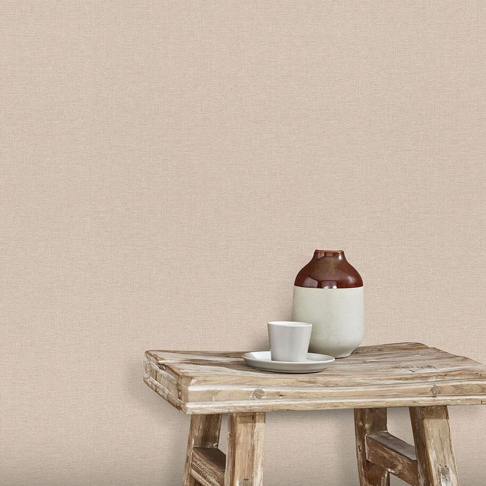 Erismann Vliestapete Einfarbig Textil Optik Modern Meliert Rosa Beige 10510-05