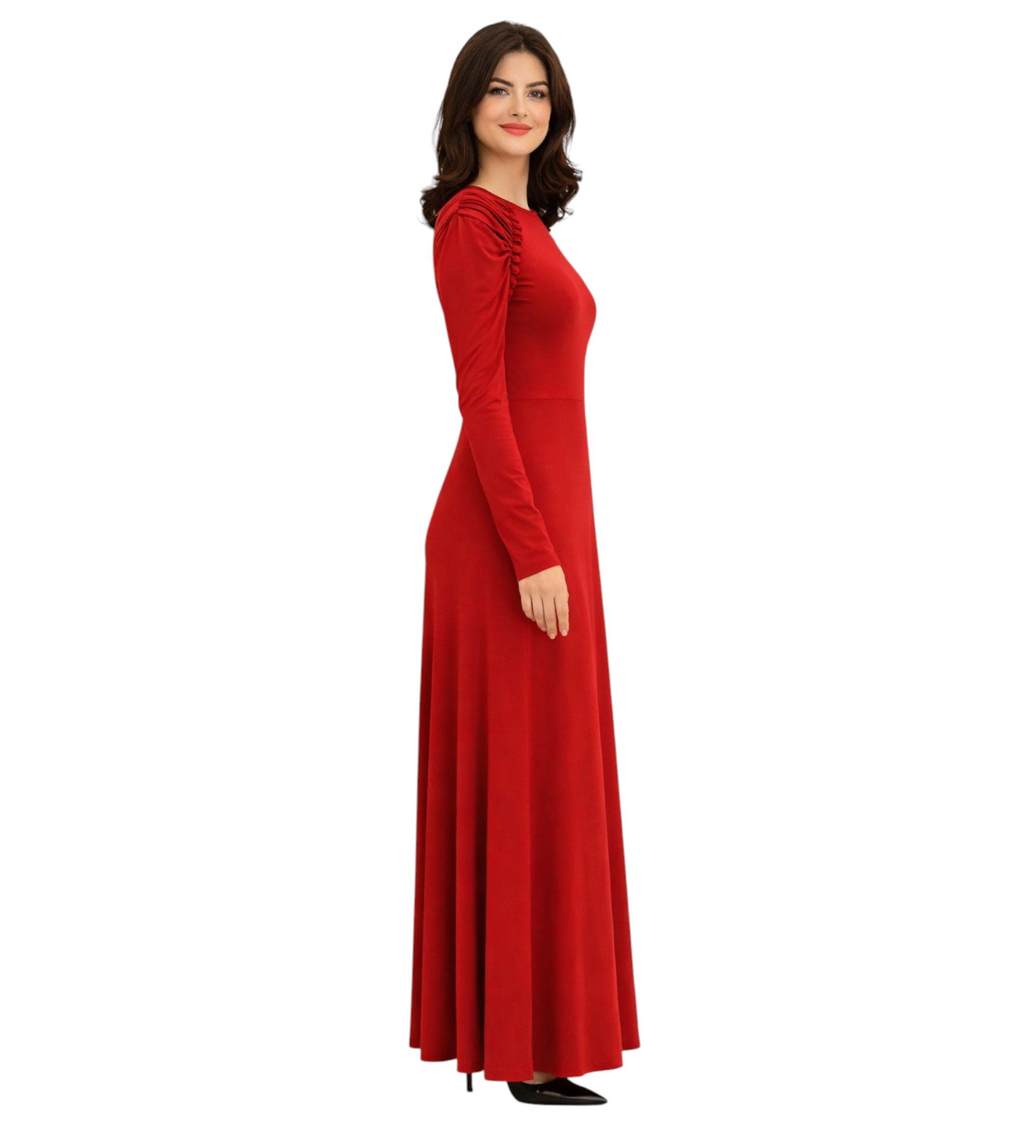 fashionshowcase Abendkleid Damen Maxikleid Hijab Kleid mit Raglanärmeln - M günstig online kaufen