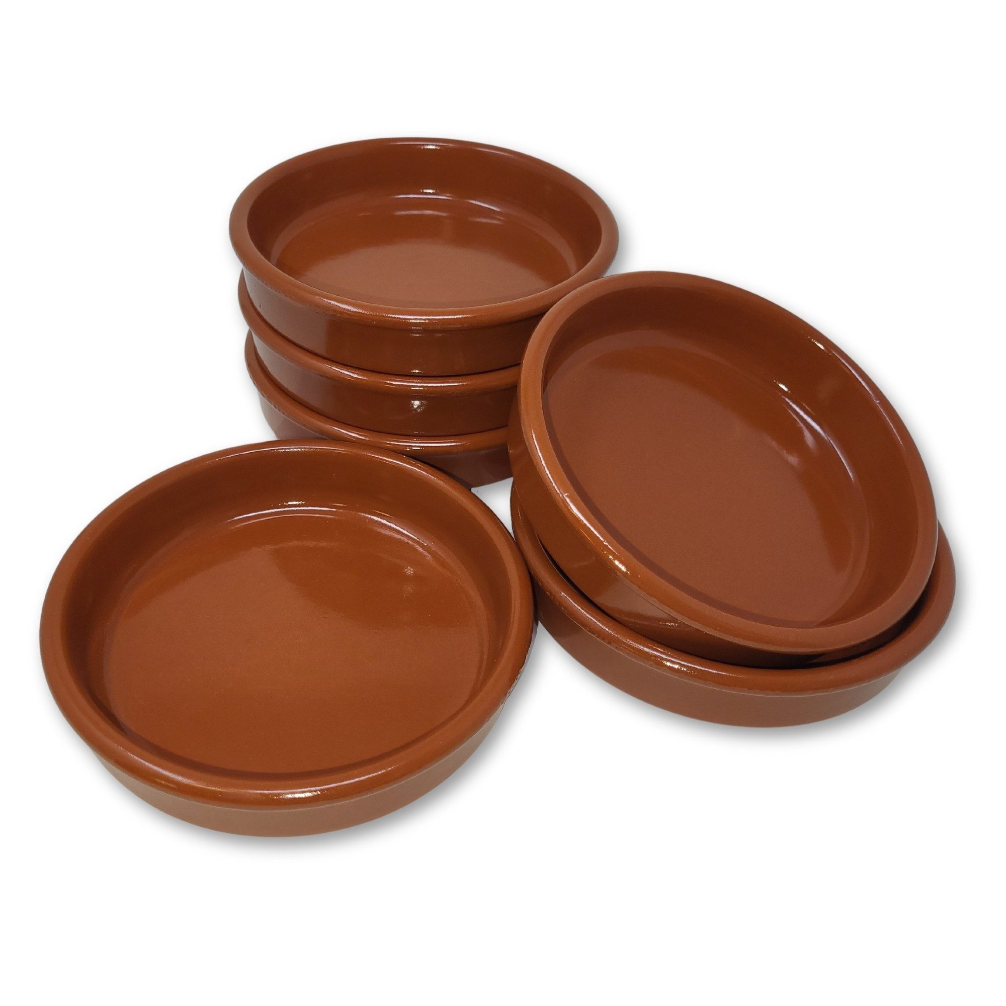 ToCi Tapas-Schale 4er Tapas-Schalen Set Ø 15cm – Spanische Cazuela Servierschalen 230ml, Ton, (4-tlg), Glasiert