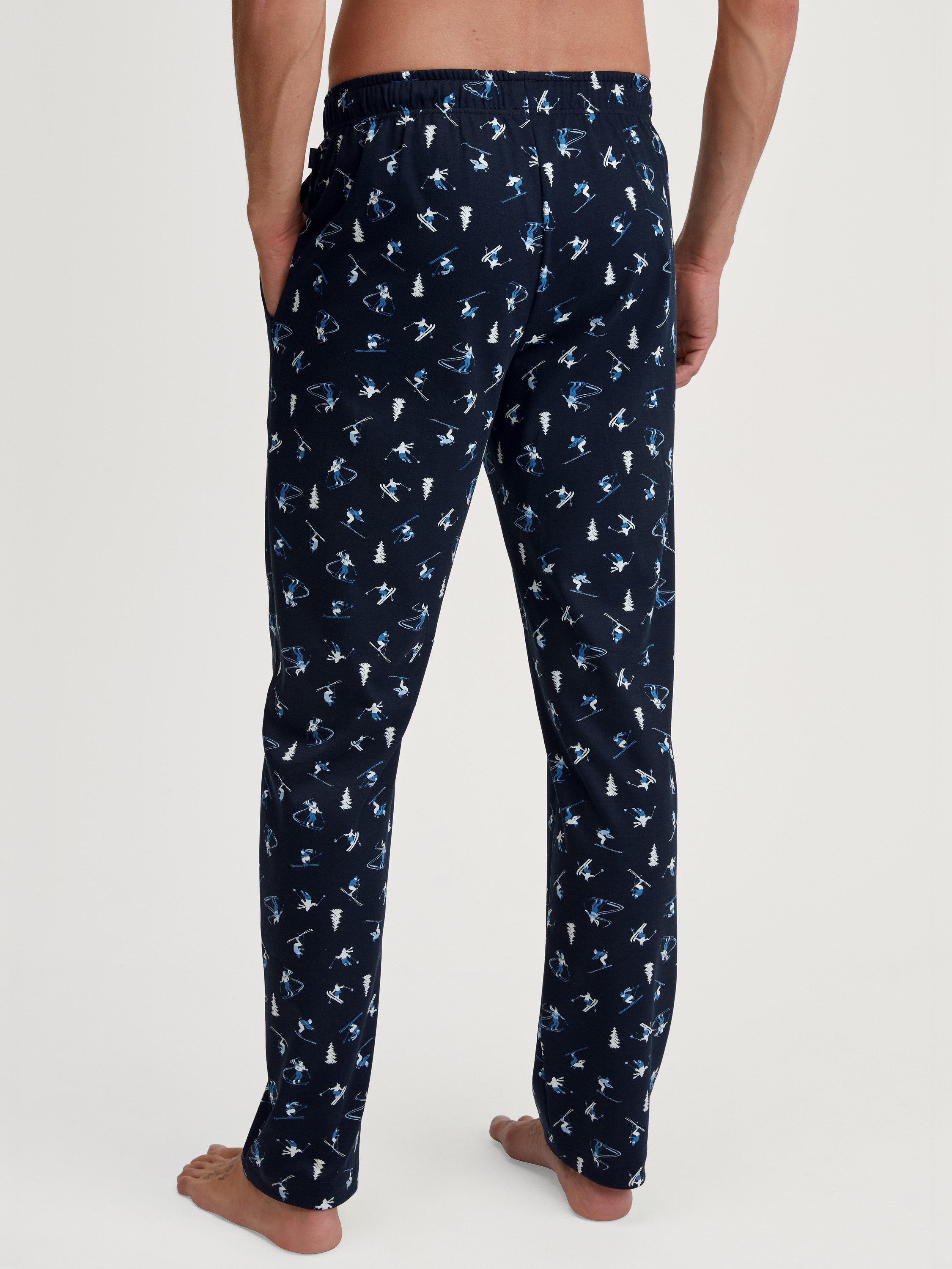 CALIDA Pyjamahose RMX Ski Resort Herren (1-tlg) mit Seitentaschen, aus 100% Baumwolle