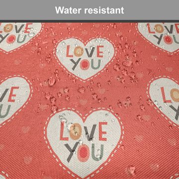 Abakuhaus Stuhlkissen Dekoratives wasserfestes Kissen mit Riemen für Küchensitze, Liebe Hipster-Herzen Valentines